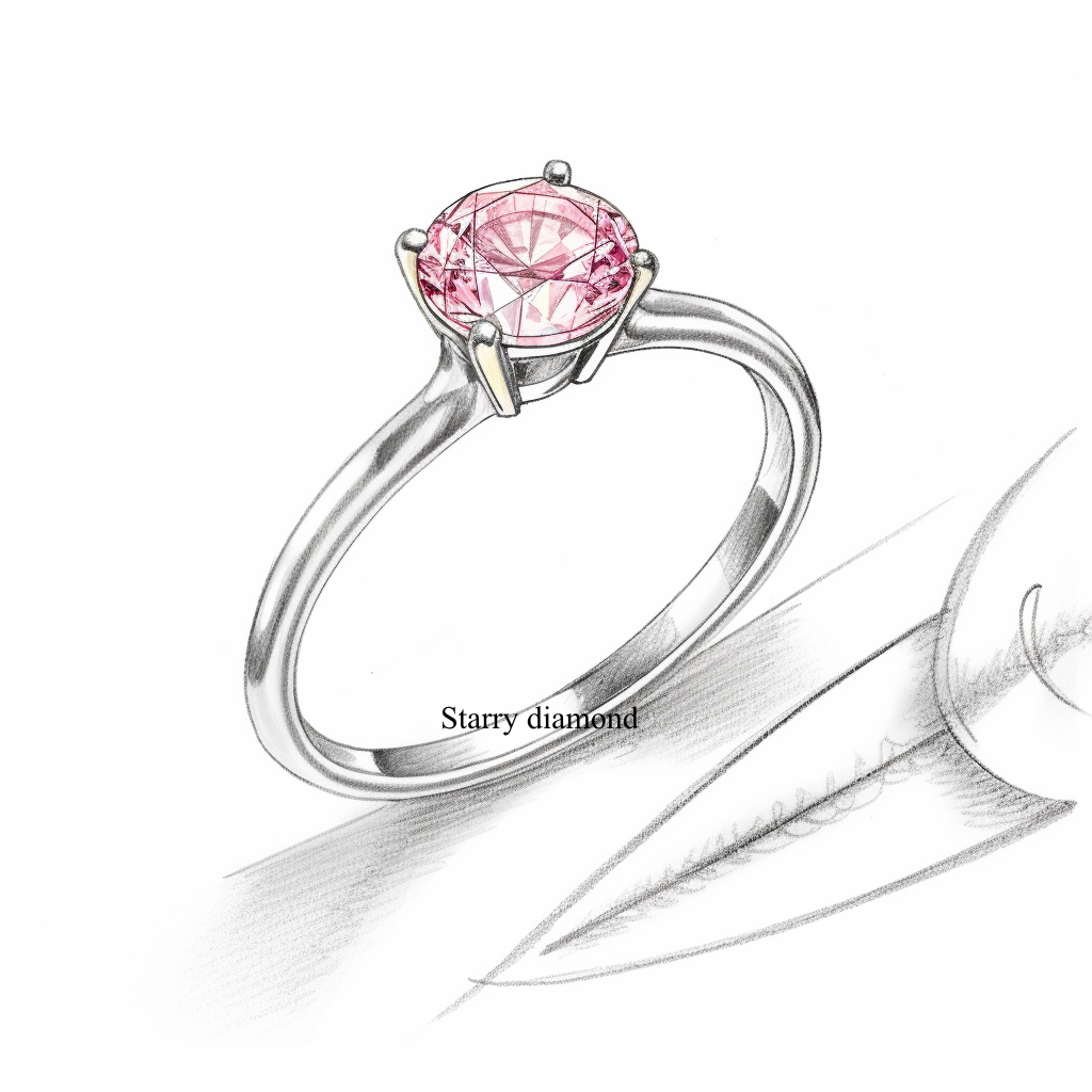 Custom design solitaire ring| Classic 4-prong diamond engagement ring setting