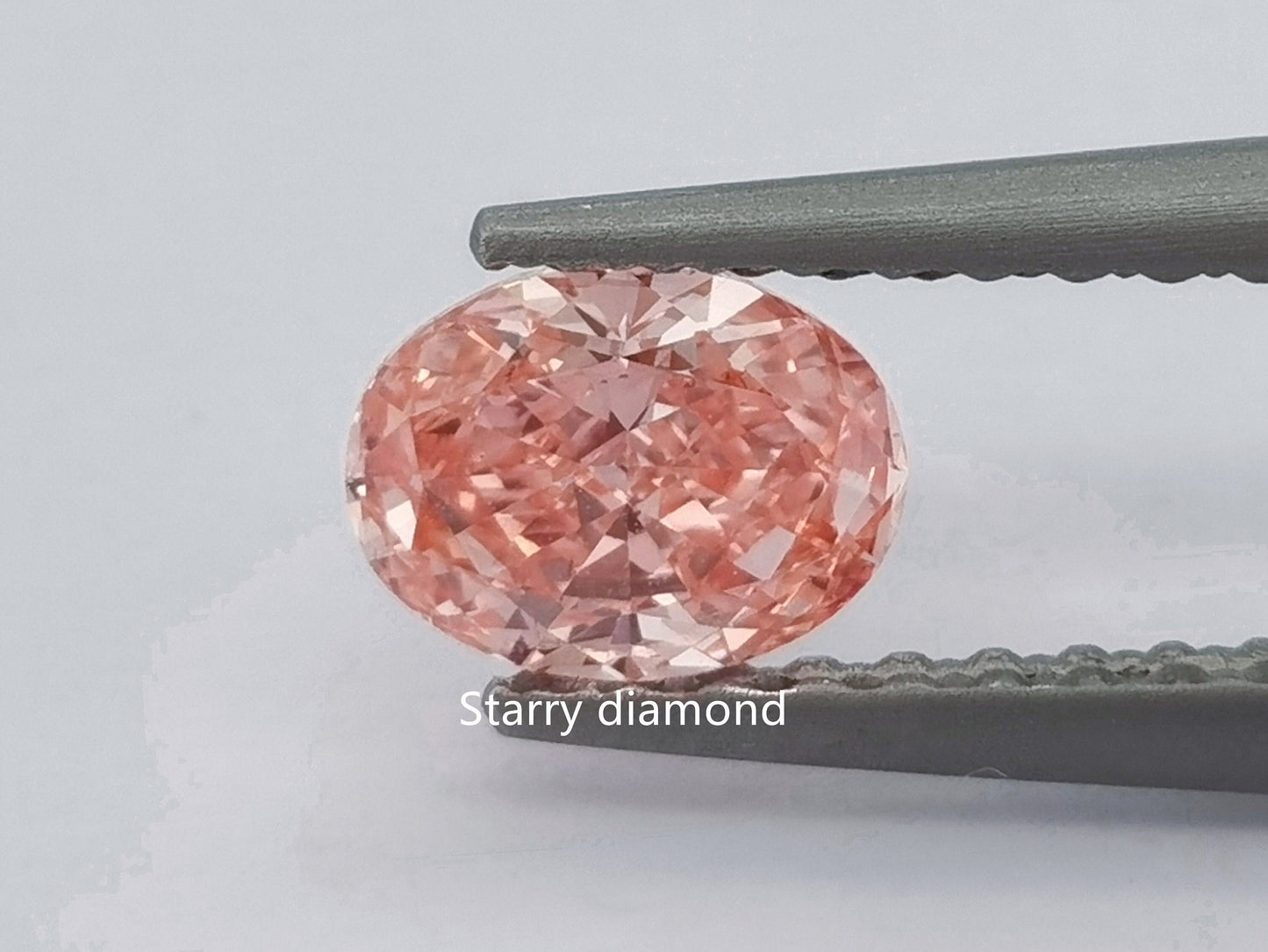 IGI certified 0.84ct Oval Cut Fancy Intense Pink Loose Diamond/ Lab Diamond for Engagement Ring/Affordable Color Diamond/ April birthstone