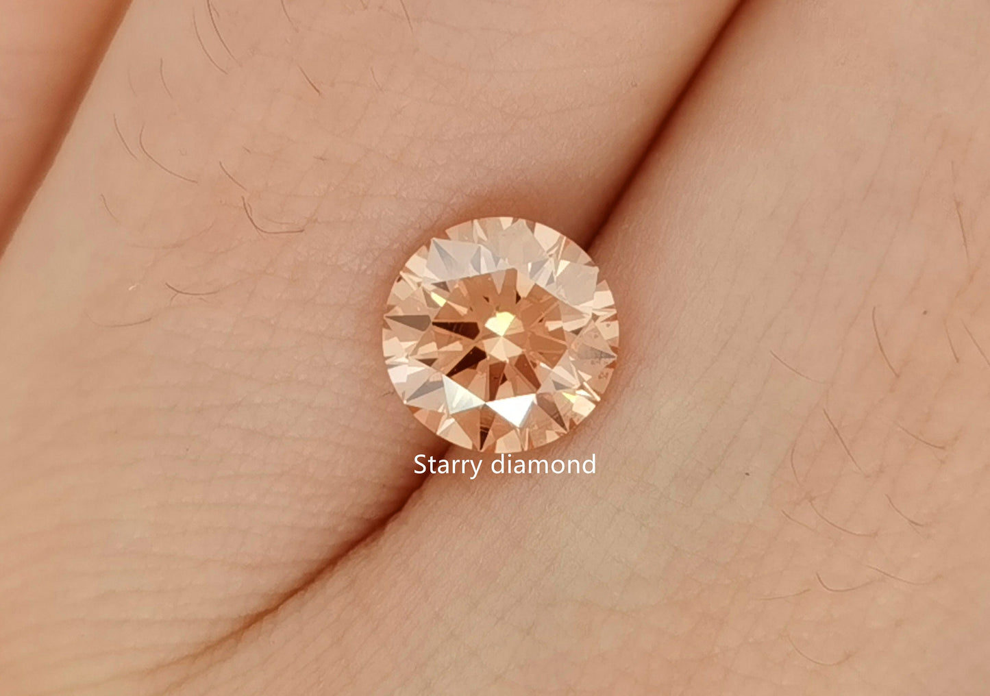 IGI certified 1.32ct Round Fancy Orange Brown Loose Diamond/ Lab Grown Diamond Ring /Affordable Color Diamond/ April birthstone