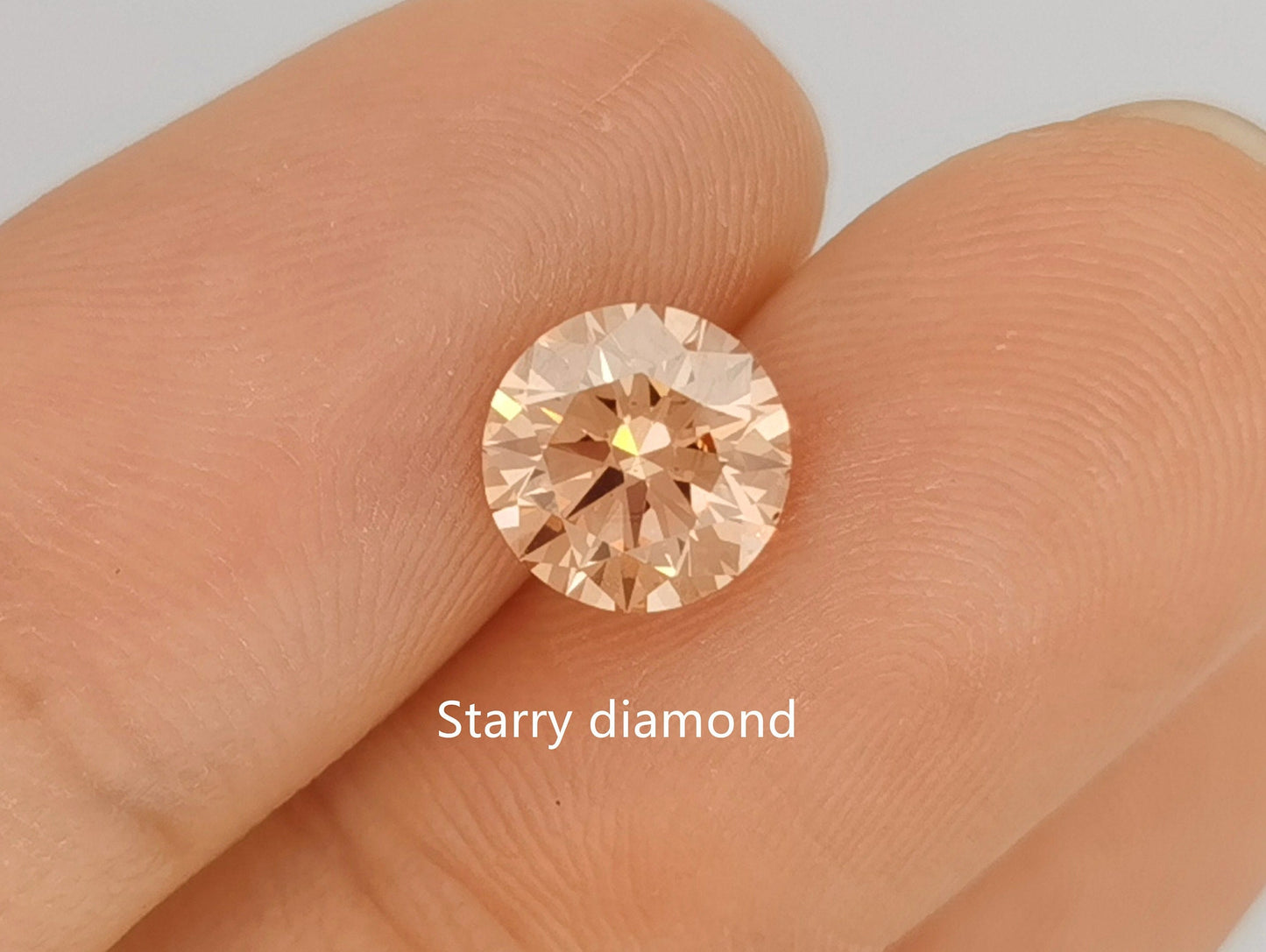 IGI certified 1.32ct Round Fancy Orange Brown Loose Diamond/ Lab Grown Diamond Ring /Affordable Color Diamond/ April birthstone