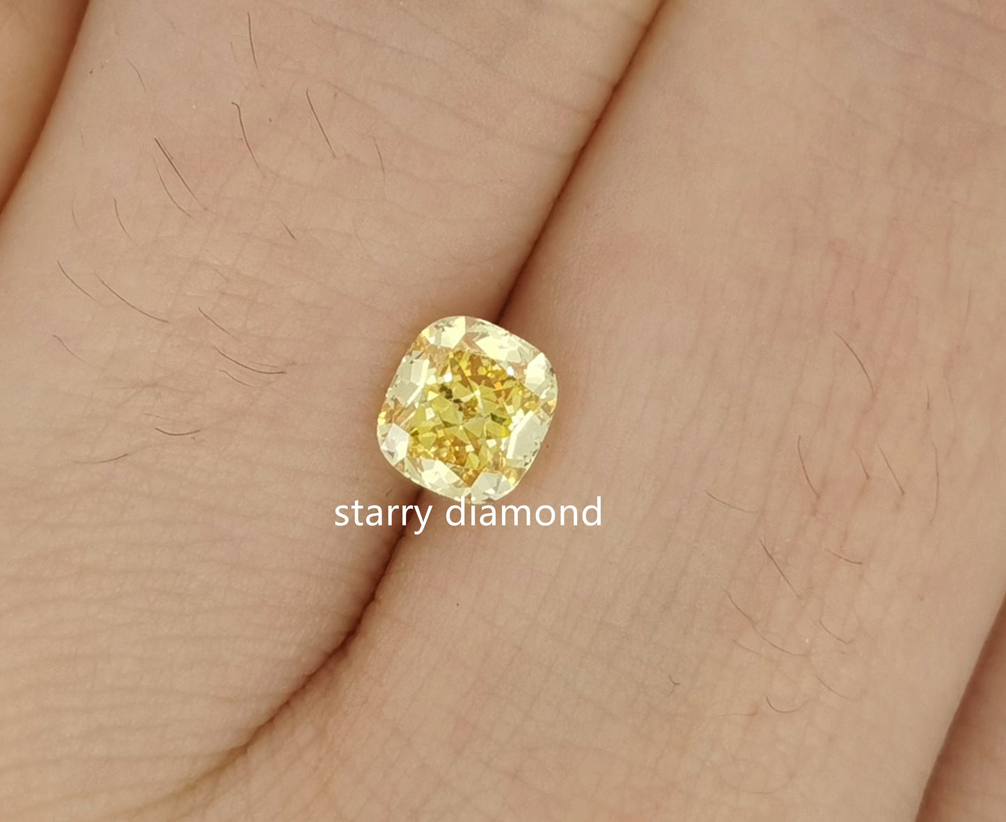 IGI certified 0.76ct Fancy Intense Yellow Loose Diamond/Lab Diamond Ring/Affordable Diamond/ April birthstone