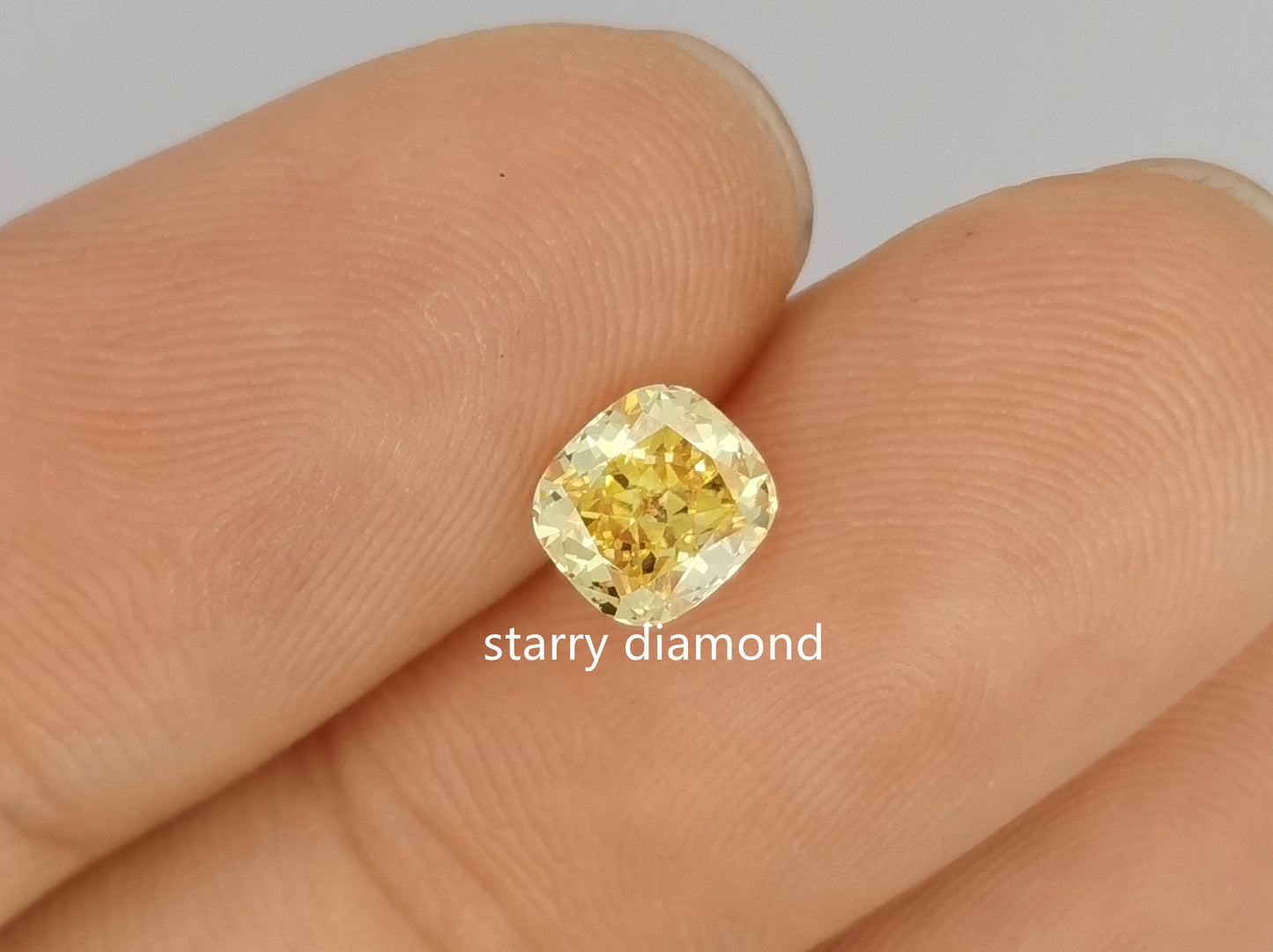 IGI certified 0.76ct Fancy Intense Yellow Loose Diamond/Lab Diamond Ring/Affordable Diamond/ April birthstone