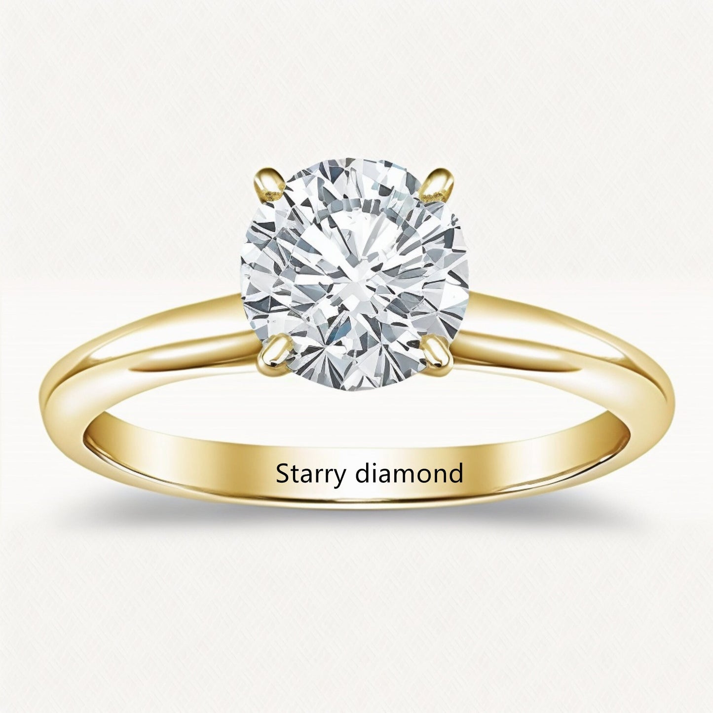 14K Solid gold classic prong setting ring |4 Prong diamond ring Setting |Pink Diamond Engagement Ring |April birthstone |Customized design