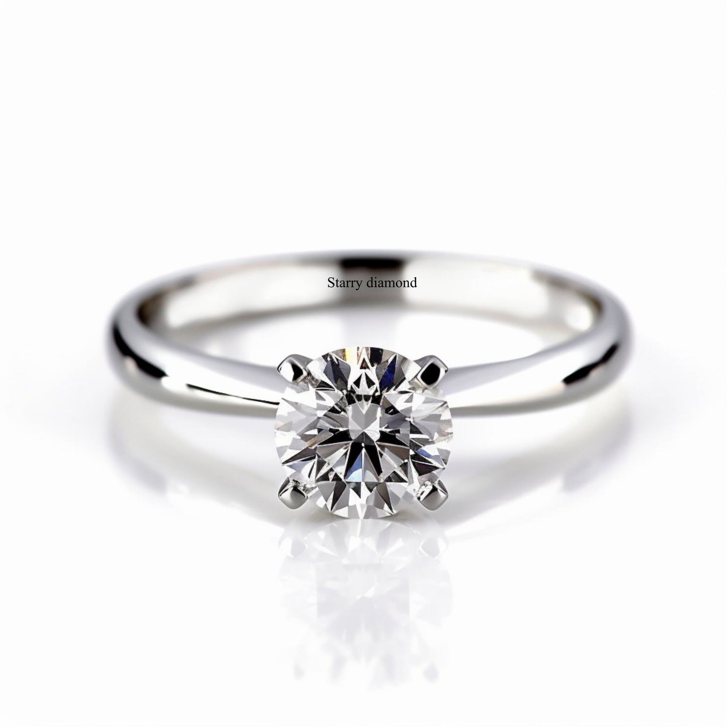 14K Solid gold classic prong setting ring |4 Prong diamond ring Setting |Pink Diamond Engagement Ring |April birthstone |Customized design