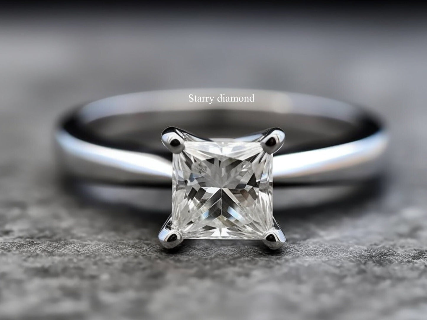 14K Solid gold classic prong setting ring |4 Prong diamond ring Setting |Pink Diamond Engagement Ring |April birthstone |Customized design