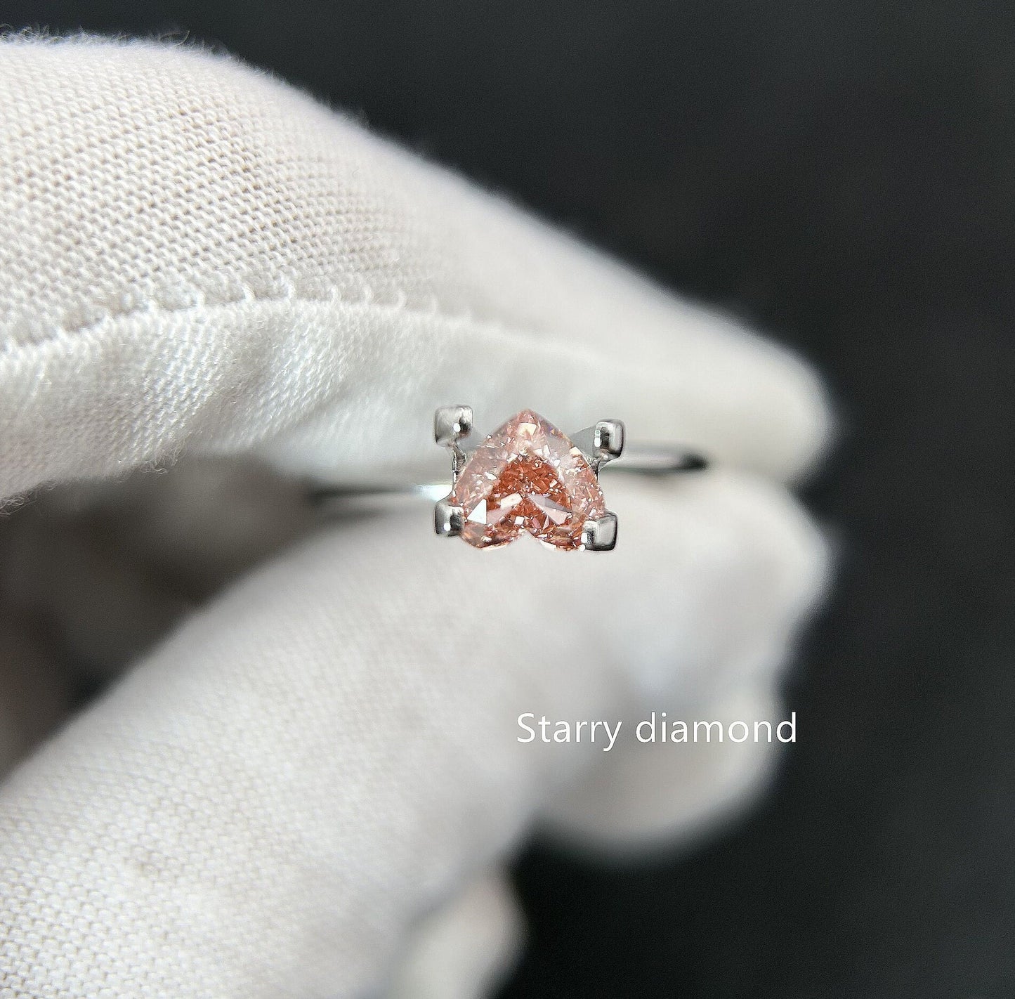 IGI certified 0.90ct Heart Cut Fancy Intense Brownish Pink Lab Diamond/Pink Diamond for Engagement Ring/Affordable Diamond/ April birthstone