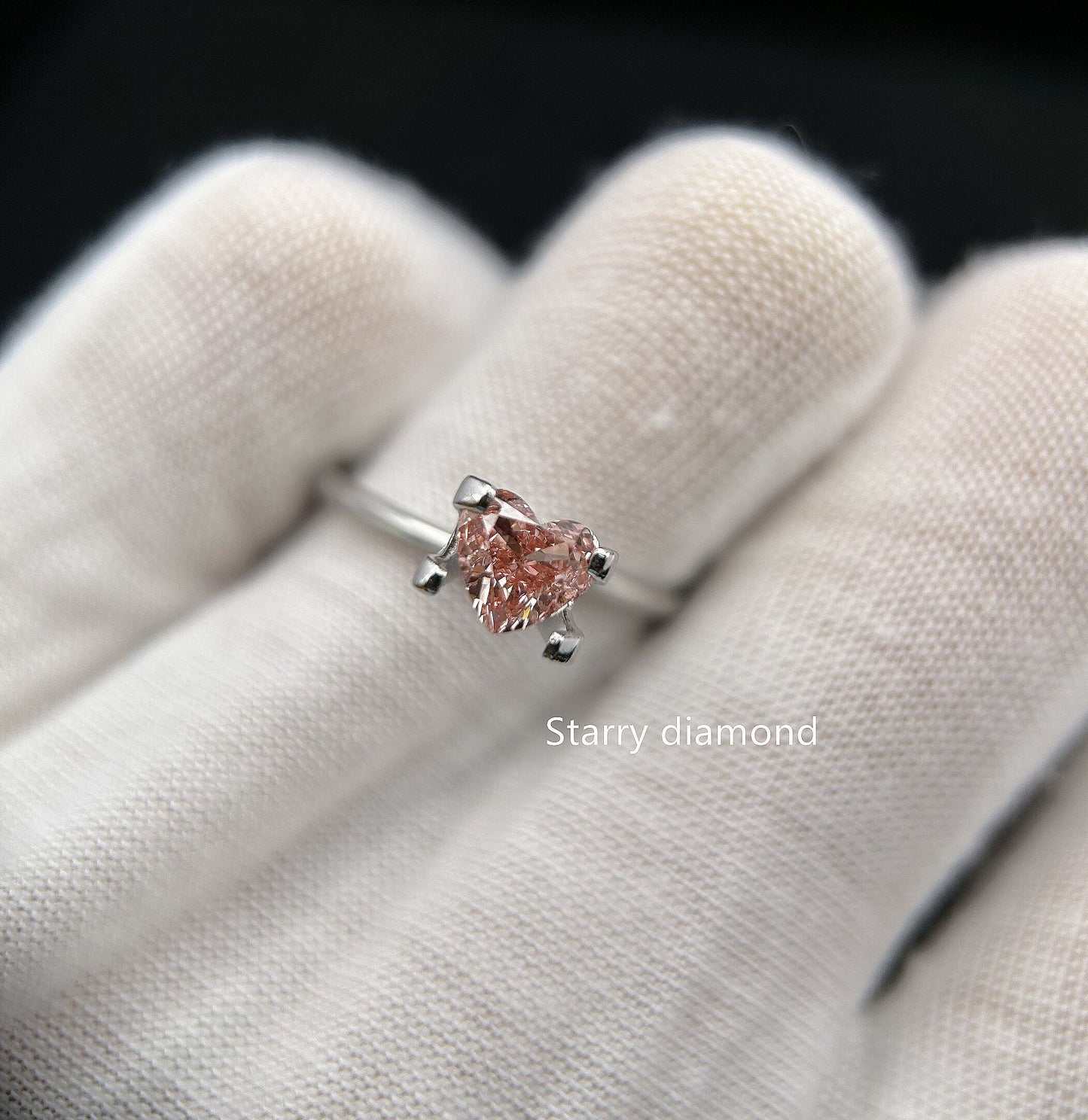 IGI certified 0.90ct Heart Cut Fancy Intense Brownish Pink Lab Diamond/Pink Diamond for Engagement Ring/Affordable Diamond/ April birthstone