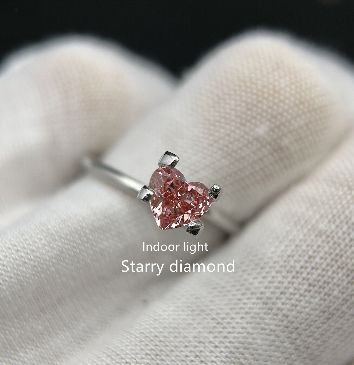 IGI certified 0.80ct Heart Cut Fancy Vivid Pink Lab Diamond/Pink Diamond for Engagement Ring/Affordable Diamond/ April birthstone