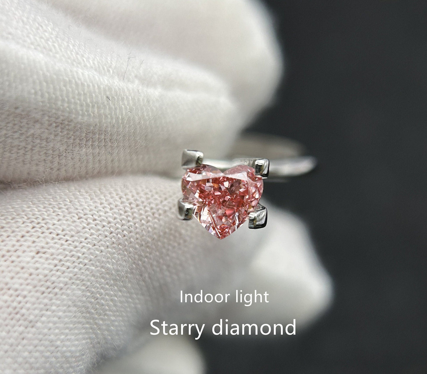 IGI certified 0.80ct Heart Cut Fancy Vivid Pink Lab Diamond/Pink Diamond for Engagement Ring/Affordable Diamond/ April birthstone