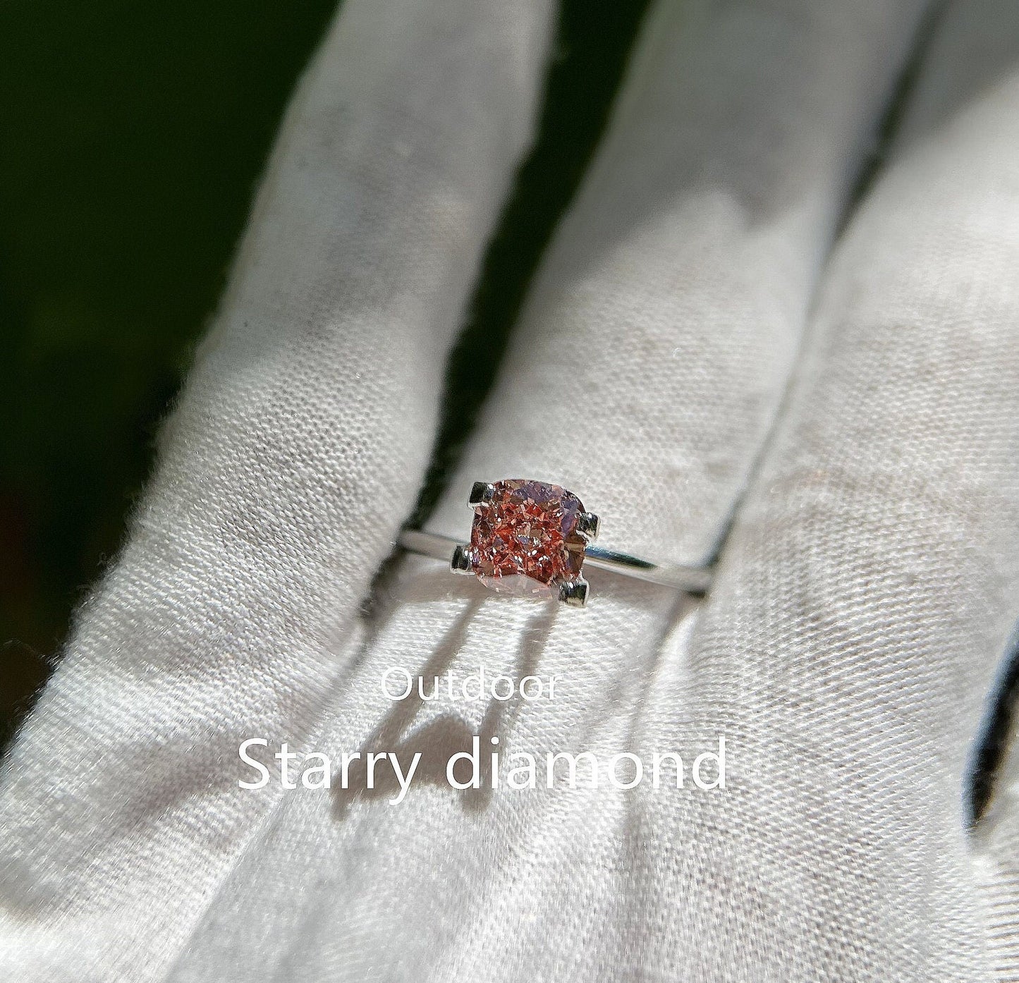 IGI certified 1.45ct Cushion Cut Fancy Intense Orangy Pink Lab Diamond/ Lab Pink Diamond for Engagement Ring/Affordable Diamond