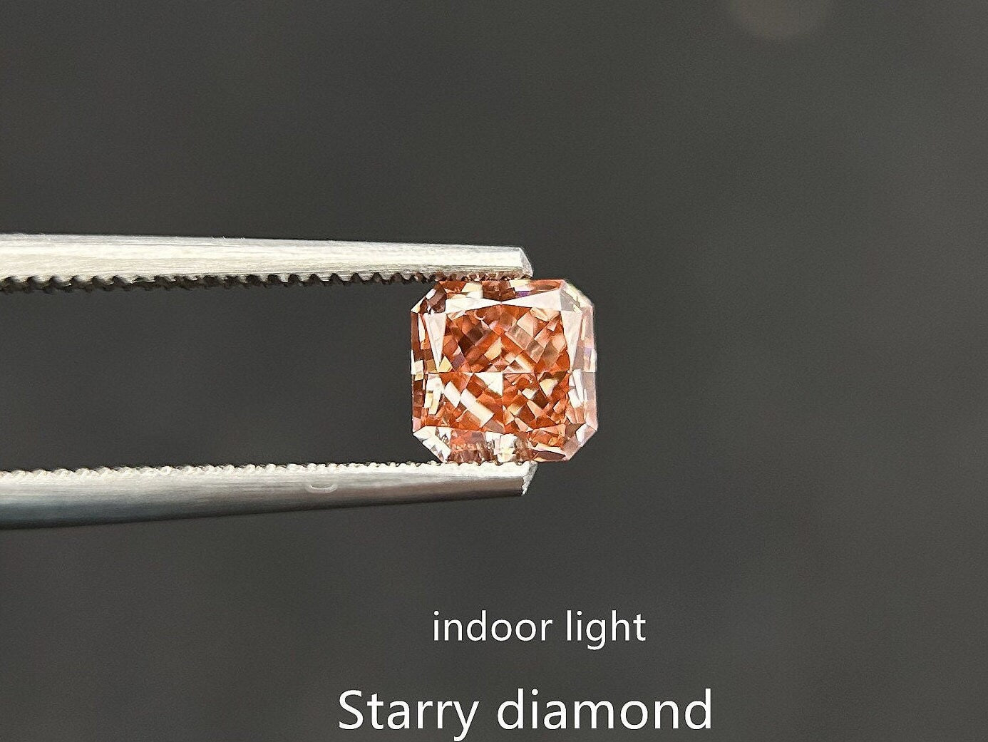 IGI certified 1.13ct Radiant Cut Fancy Intense Brownish Pink Lab Diamond/ Lab Pink Diamond for Engagement Ring/Affordable Diamond