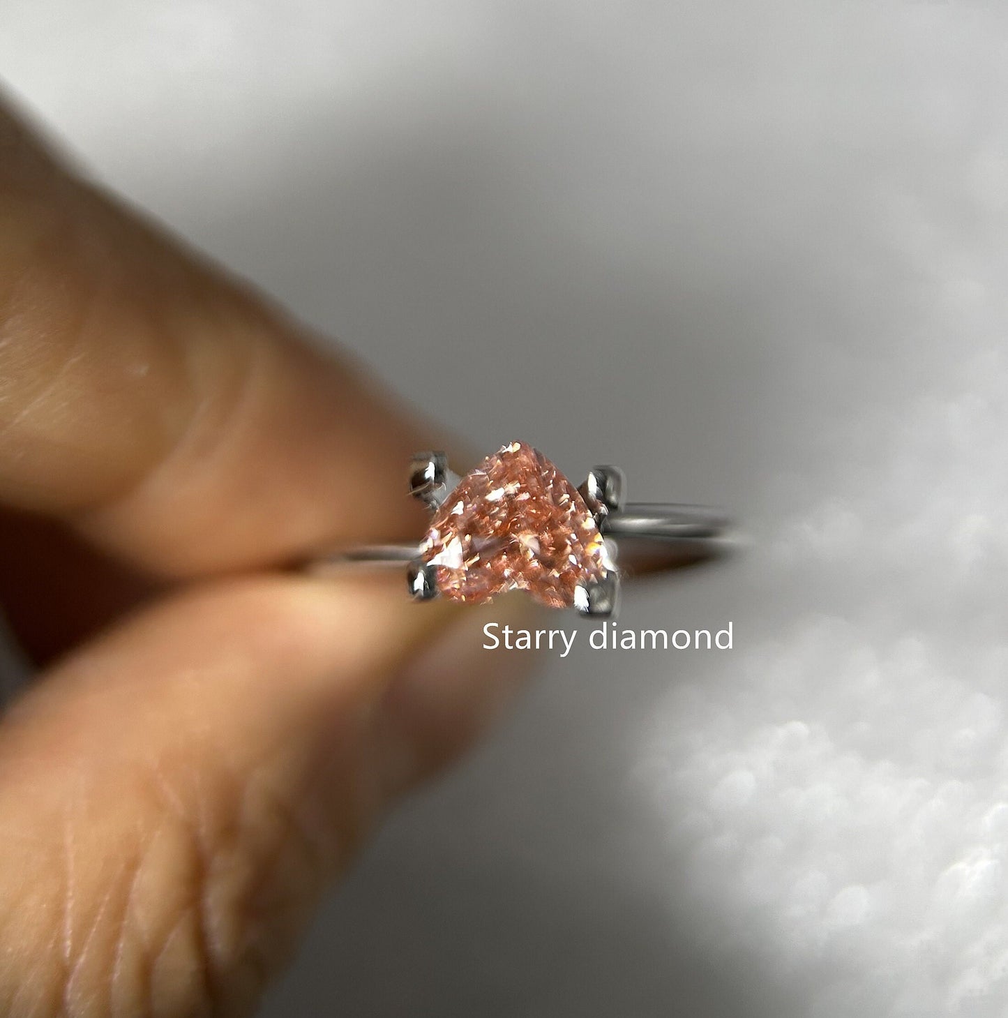IGI certified 0.99ct Heart Cut Fancy Intense Brownish Pink Lab Diamond/Pink Diamond for Engagement Ring/Affordable Diamond/ April birthstone