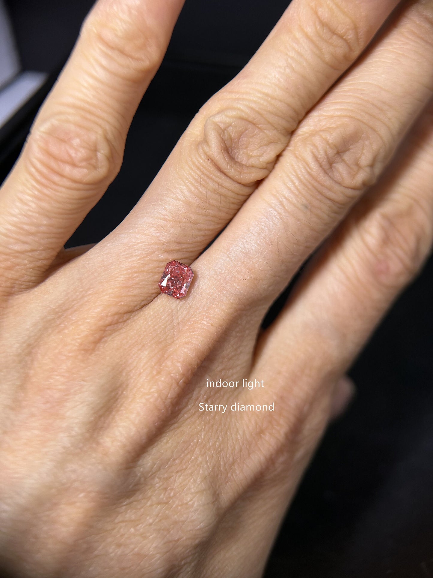 IGI certified 0.87ct Radiant Cut Fancy Deep Pink Lab Diamond/Pink Diamond for Engagement Ring/Affordable Diamond/ April birthstone