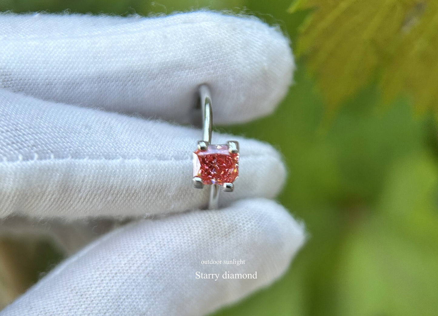 IGI certified 0.87ct Radiant Cut Fancy Deep Pink Lab Diamond/Pink Diamond for Engagement Ring/Affordable Diamond/ April birthstone