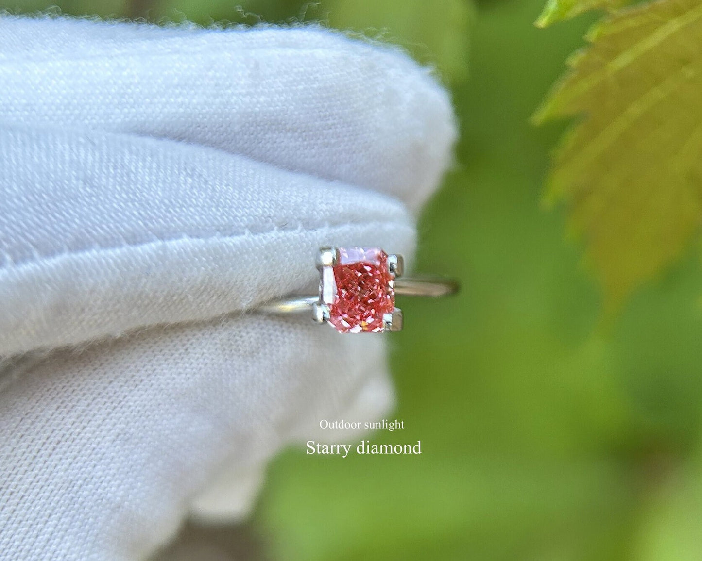 IGI certified 0.87ct Radiant Cut Fancy Deep Pink Lab Diamond/Pink Diamond for Engagement Ring/Affordable Diamond/ April birthstone