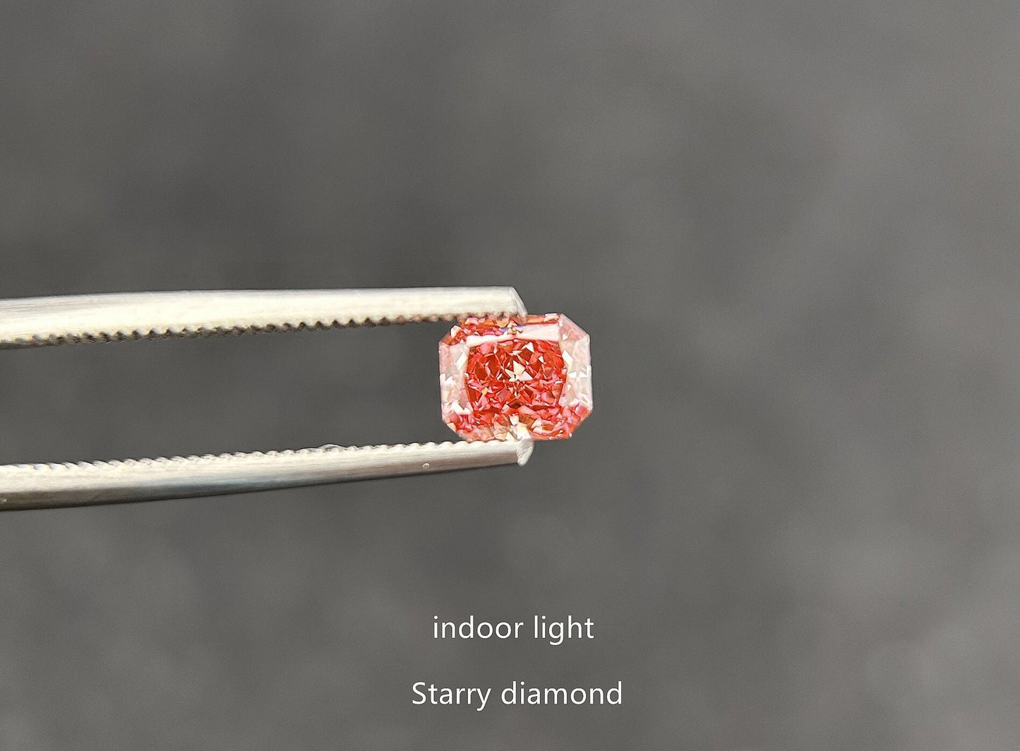 IGI certified 0.87ct Radiant Cut Fancy Deep Pink Lab Diamond/Pink Diamond for Engagement Ring/Affordable Diamond/ April birthstone