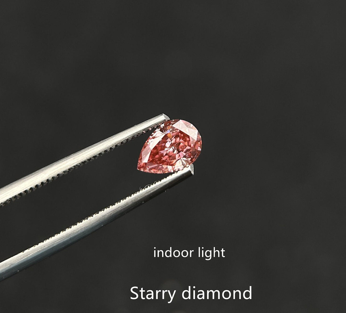 IGI certified 0.83ct Pear Shape Fancy Deep Brownish Pink Lab Grown Diamond/ Pink Diamond for Ring/ Affordable Pink Diamond/April birthstone