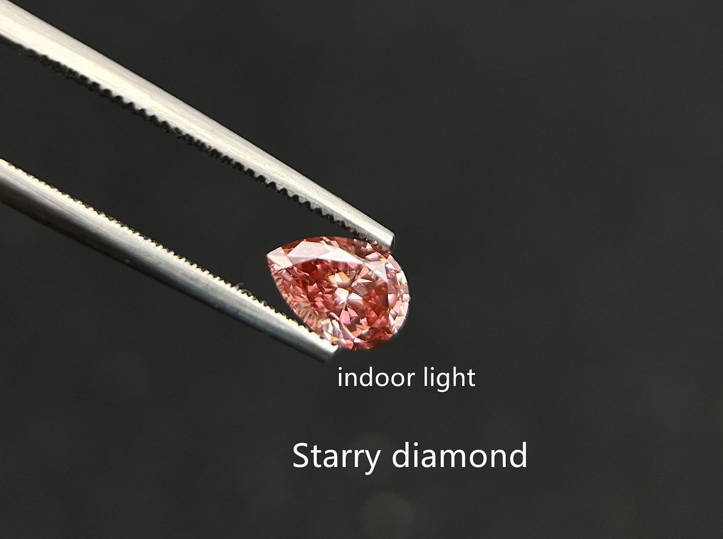 IGI certified 0.83ct Pear Shape Fancy Deep Brownish Pink Lab Grown Diamond/ Pink Diamond for Ring/ Affordable Pink Diamond/April birthstone