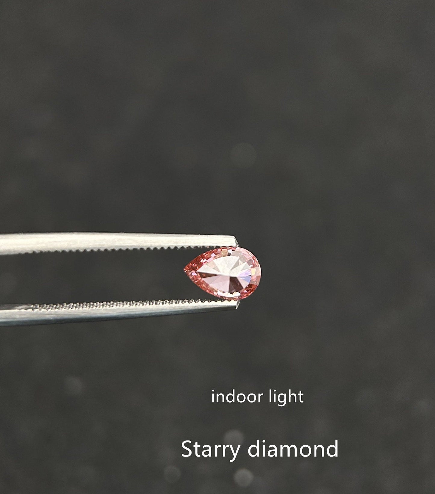 IGI certified 0.83ct Pear Shape Fancy Deep Brownish Pink Lab Grown Diamond/ Pink Diamond for Ring/ Affordable Pink Diamond/April birthstone