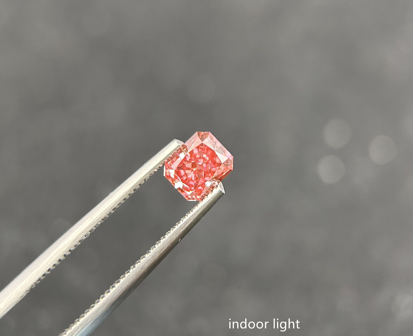 IGI certified 0.99ct Radiant Cut Fancy Deep Pink Lab Diamond/Pink Diamond for Engagement Ring/Affordable Diamond/ April birthstone