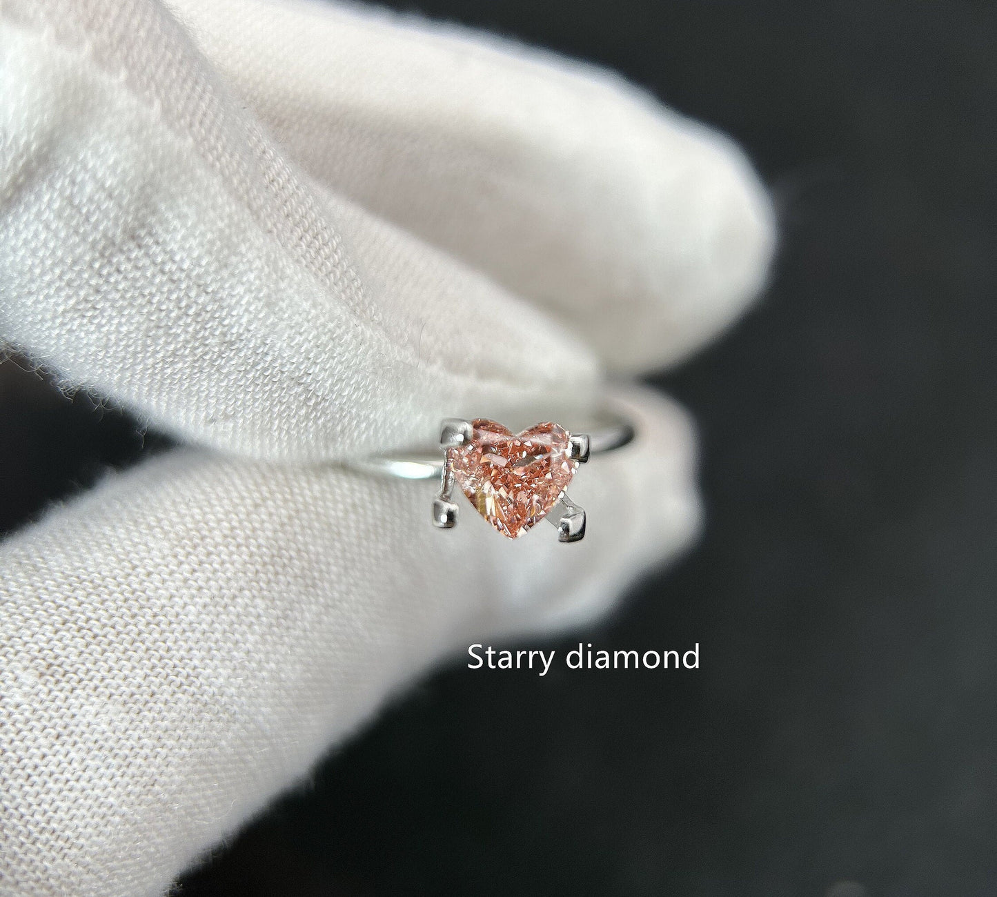 IGI certified 0.90ct Heart Cut Fancy Intense Brownish Pink Lab Diamond/Pink Diamond for Engagement Ring/Affordable Diamond/ April birthstone