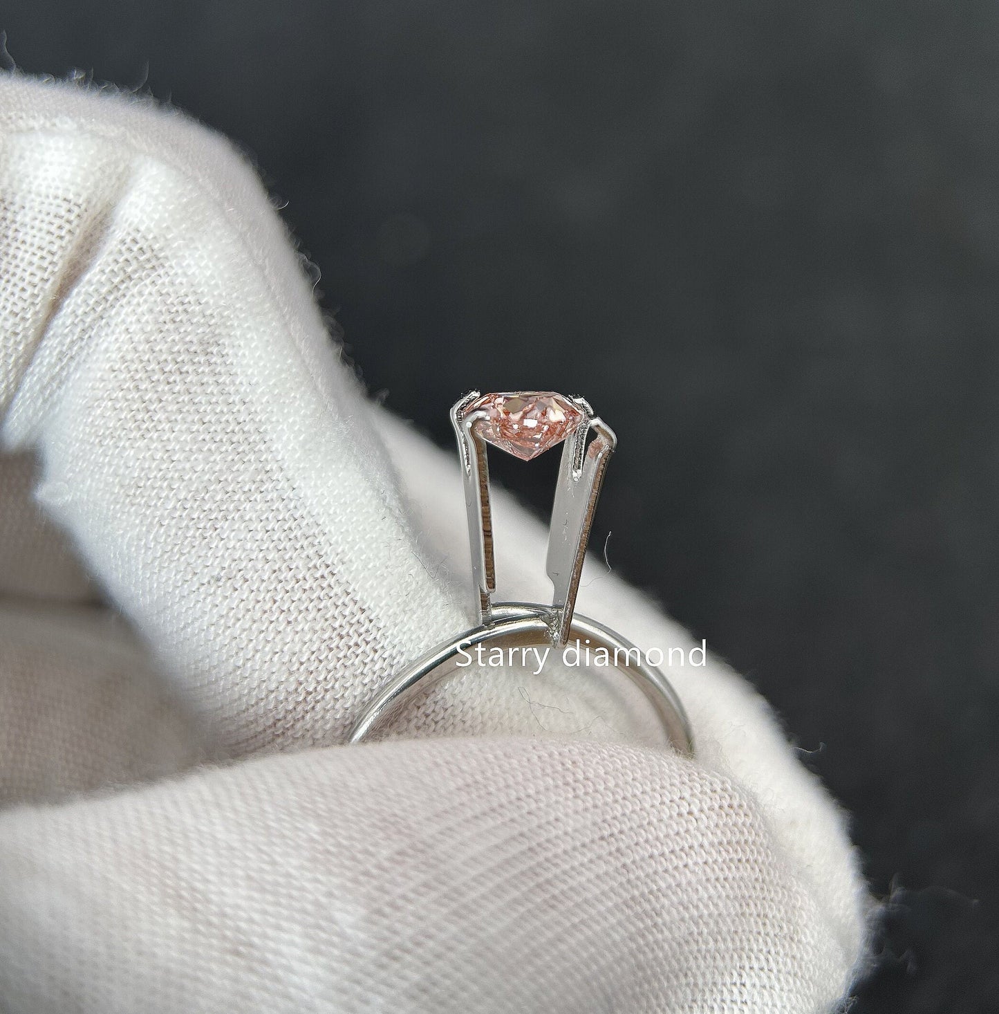 IGI certified 0.90ct Heart Cut Fancy Intense Brownish Pink Lab Diamond/Pink Diamond for Engagement Ring/Affordable Diamond/ April birthstone