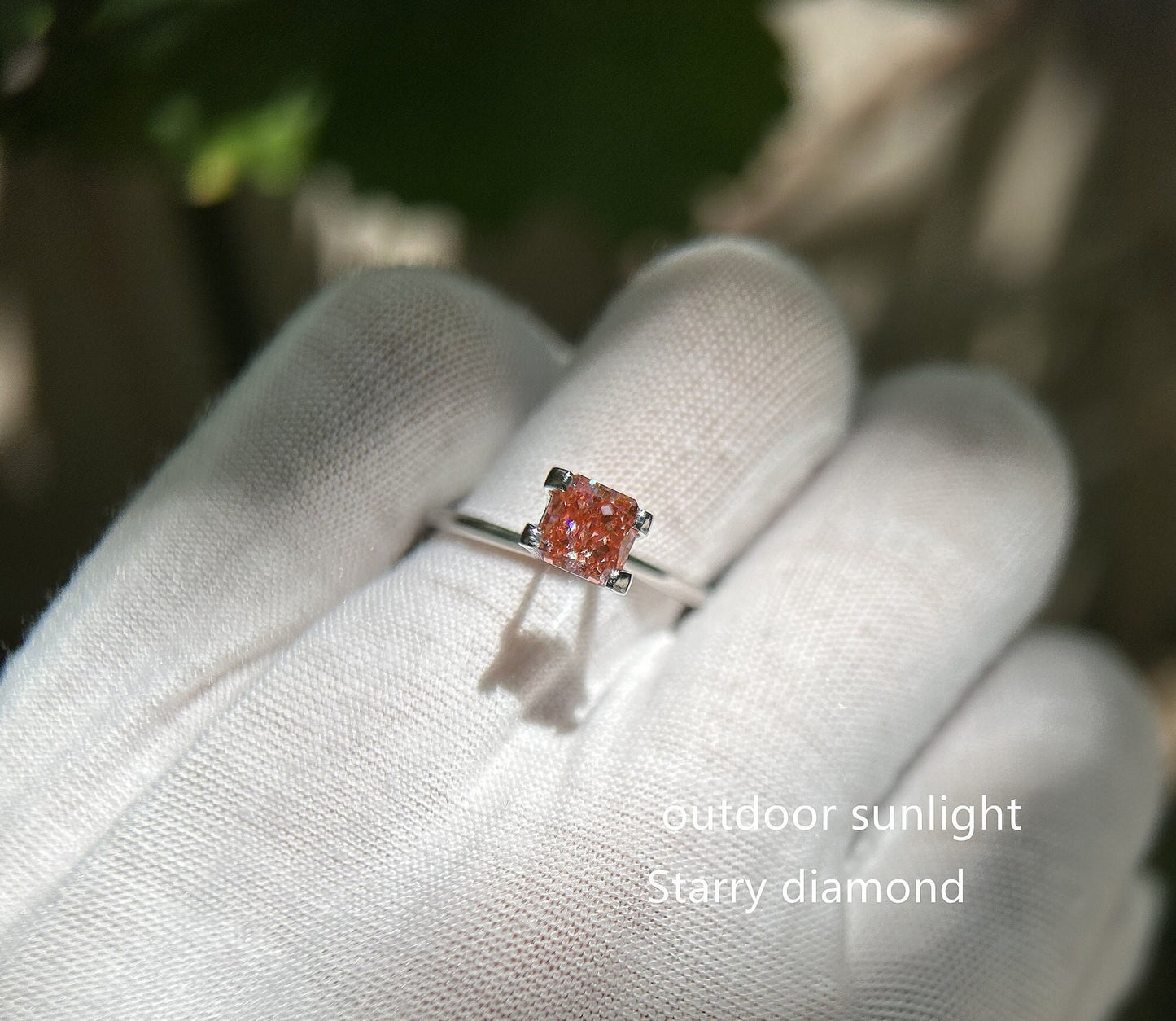 IGI certified 1.13ct Radiant Cut Fancy Intense Brownish Pink Lab Diamond/ Lab Pink Diamond for Engagement Ring/Affordable Diamond