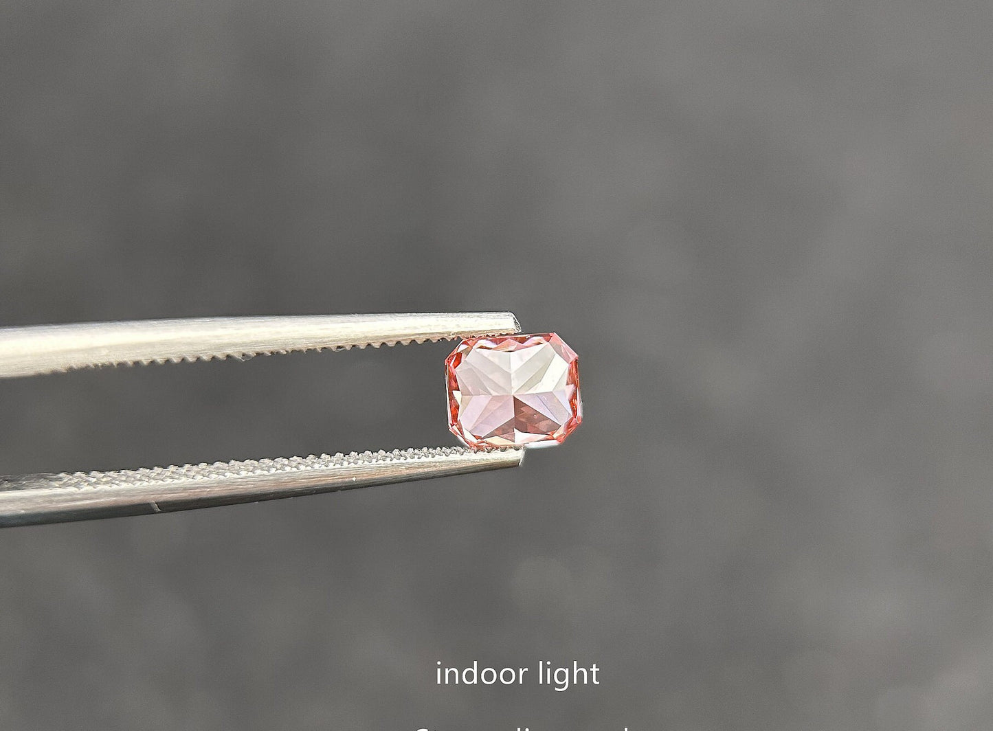IGI certified 0.87ct Radiant Cut Fancy Deep Pink Lab Diamond/Pink Diamond for Engagement Ring/Affordable Diamond/ April birthstone