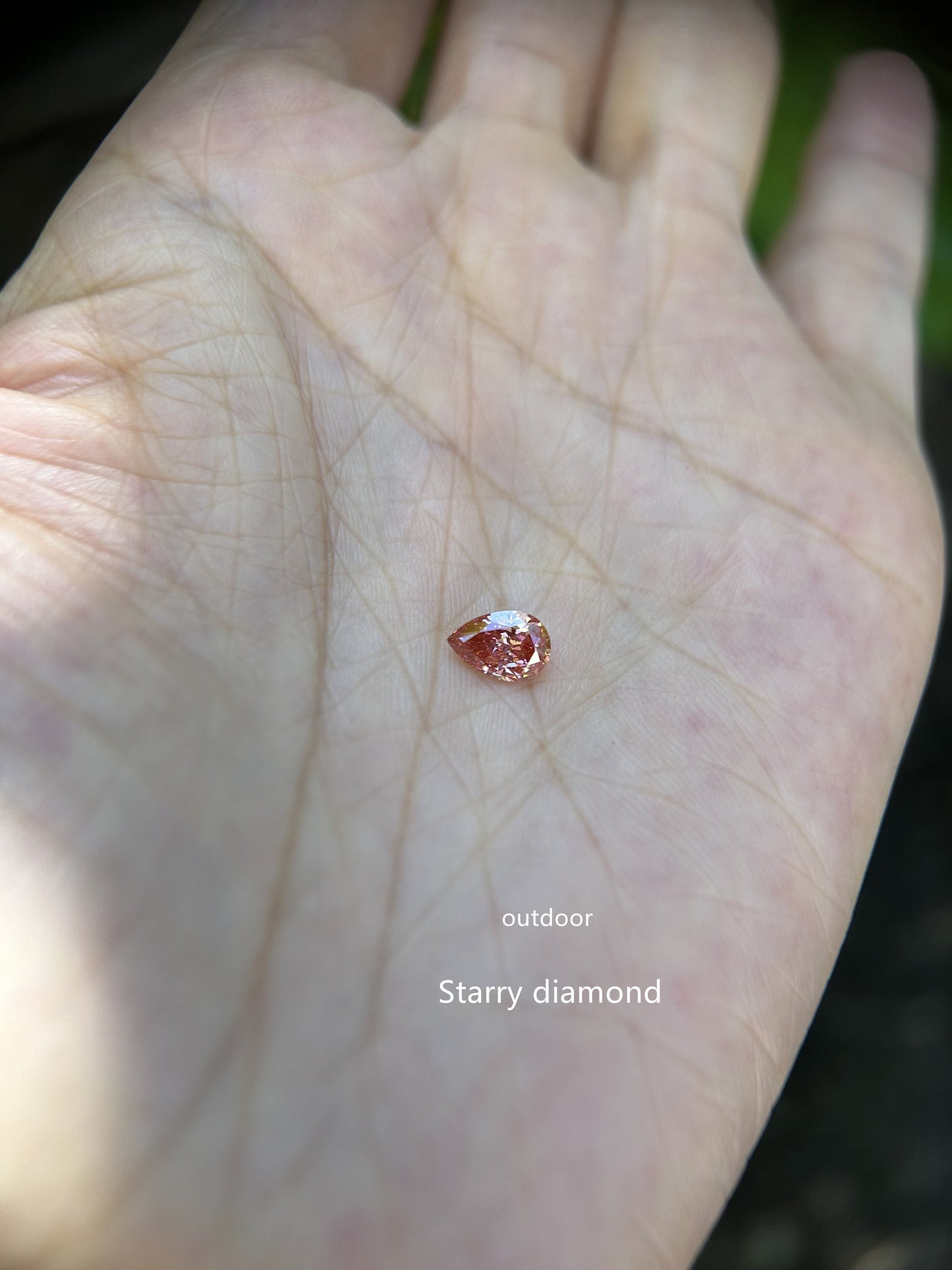 IGI certified 0.83ct Pear Shape Fancy Deep Brownish Pink Lab Grown Diamond/ Pink Diamond for Ring/ Affordable Pink Diamond/April birthstone