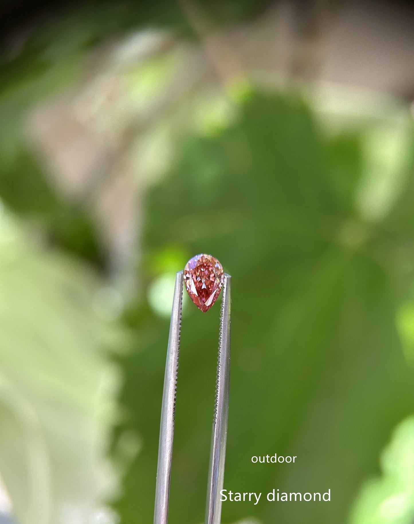IGI certified 0.83ct Pear Shape Fancy Deep Brownish Pink Lab Grown Diamond/ Pink Diamond for Ring/ Affordable Pink Diamond/April birthstone