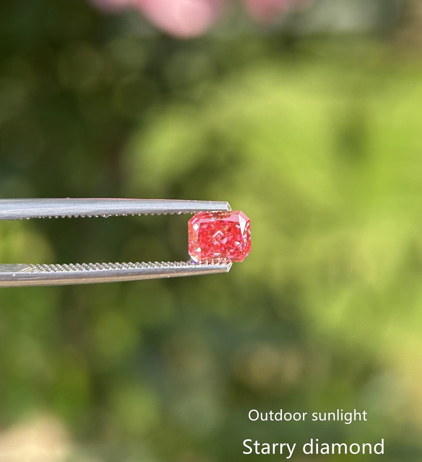 IGI certified 0.99ct Radiant Cut Fancy Deep Pink Lab Diamond/Pink Diamond for Engagement Ring/Affordable Diamond/ April birthstone