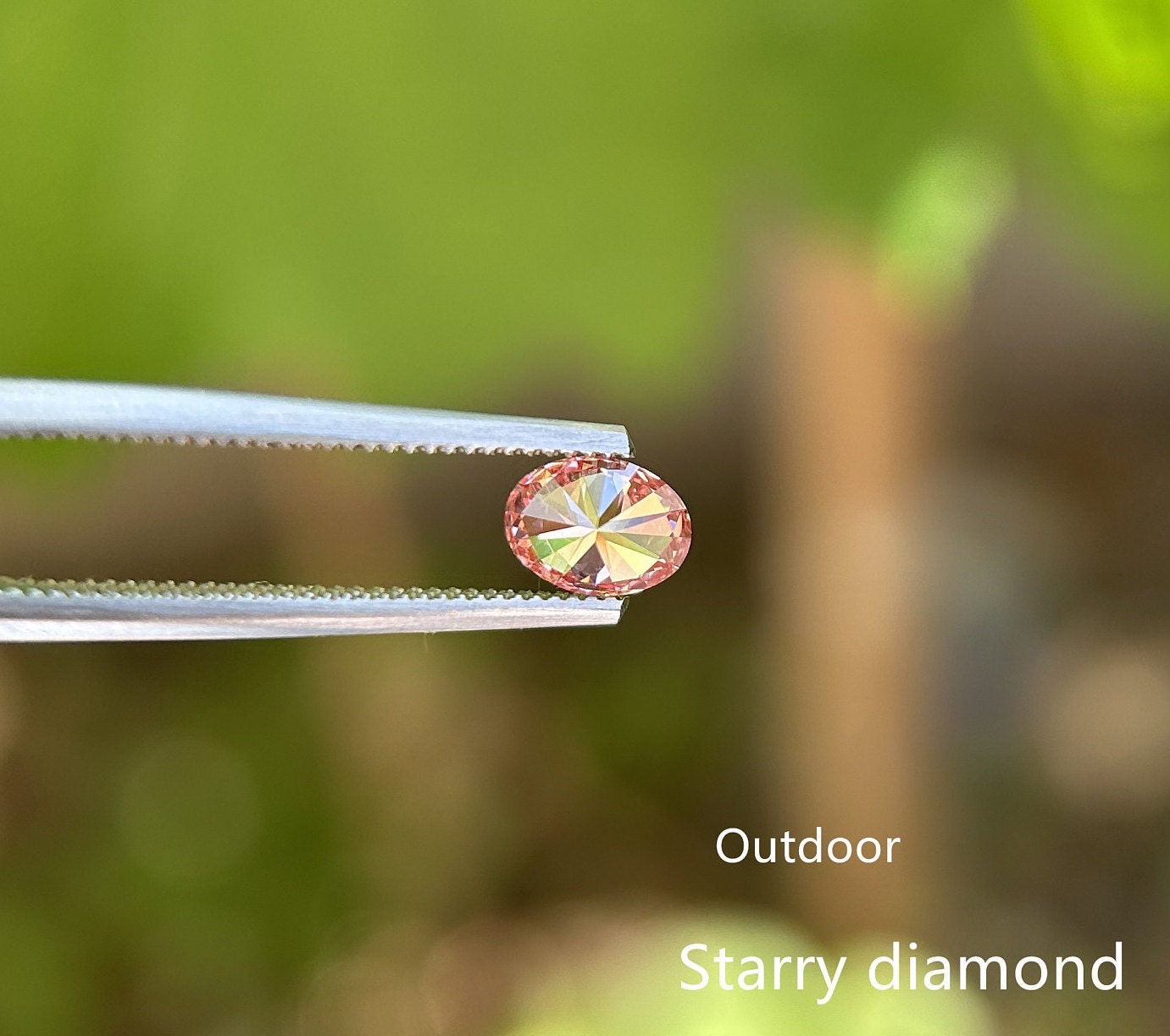 IGI certified 0.56ct Oval Cut Fancy Deep Orangy Pink Lab Diamond/ Pink Diamond for Engagement Ring/Affordable Diamond/ April birthstone