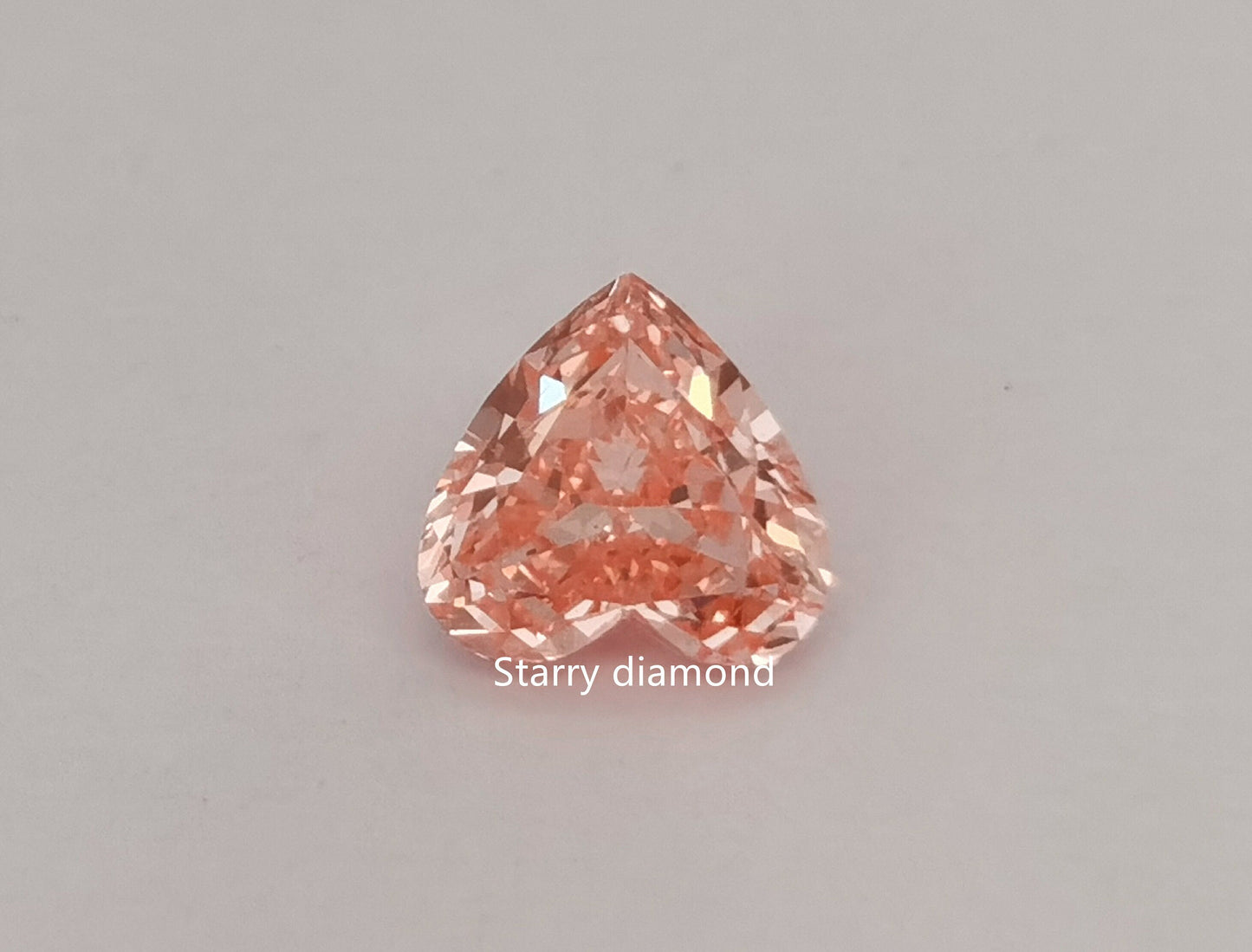 IGI certified 0.59ct Heart Cut Fancy Intense Pink Loose Diamond/ Lab Diamond Ring/ Affordable Pink Diamond/April birthstone