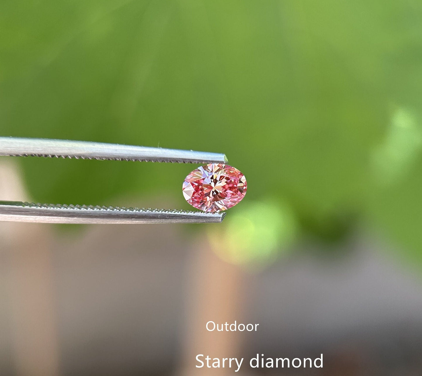 IGI certified 0.56ct Oval Cut Fancy Deep Orangy Pink Lab Diamond/ Pink Diamond for Engagement Ring/Affordable Diamond/ April birthstone