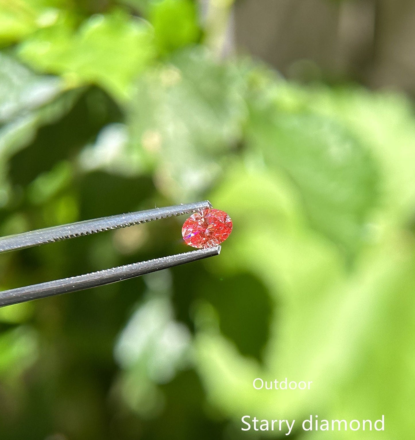 IGI certified 0.56ct Oval Cut Fancy Deep Orangy Pink Lab Diamond/ Pink Diamond for Engagement Ring/Affordable Diamond/ April birthstone