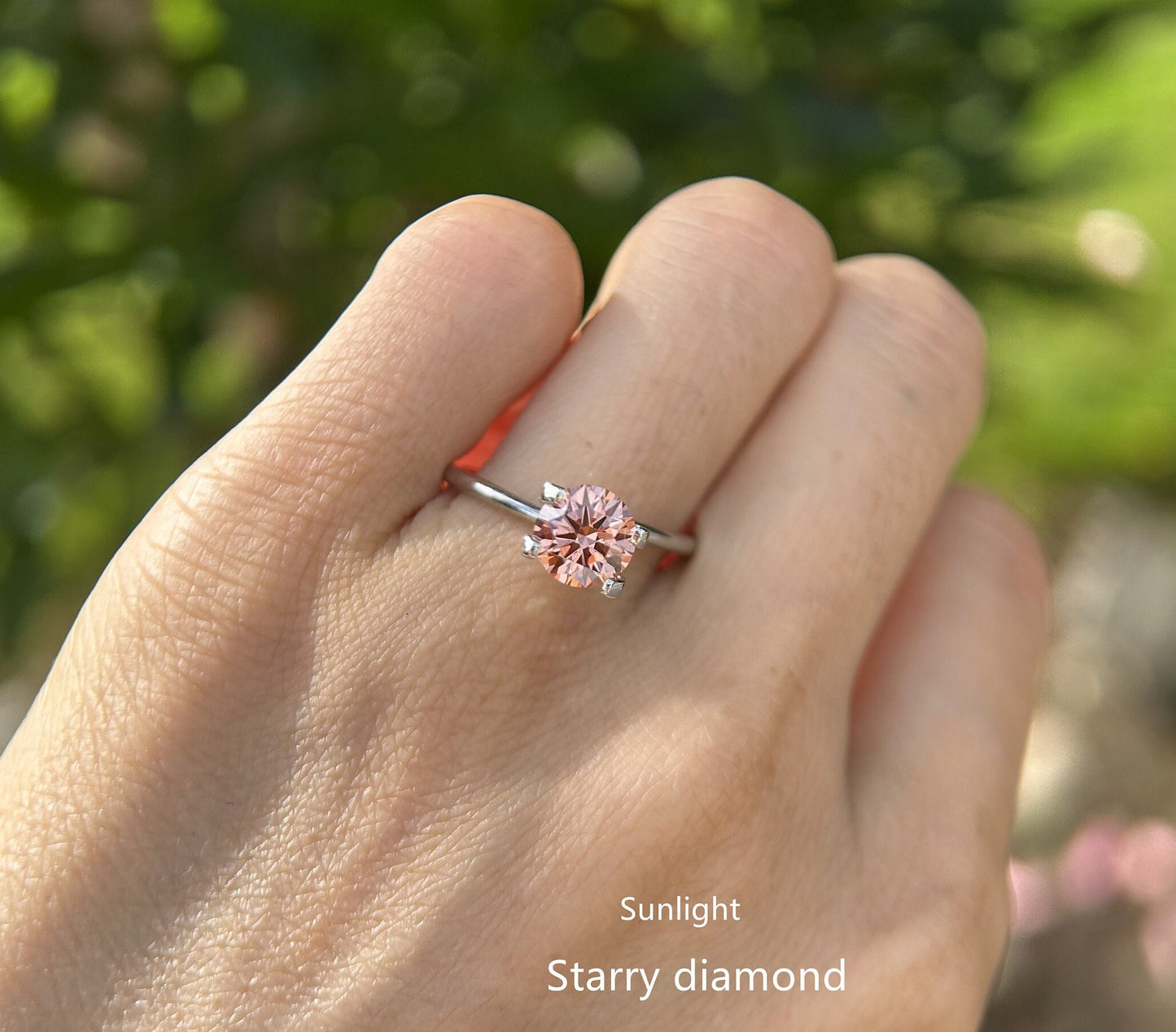 IGI certified 1.32ct Round Fancy Orange Brown Loose Diamond/ Lab Grown Diamond Ring /Affordable Color Diamond/ April birthstone