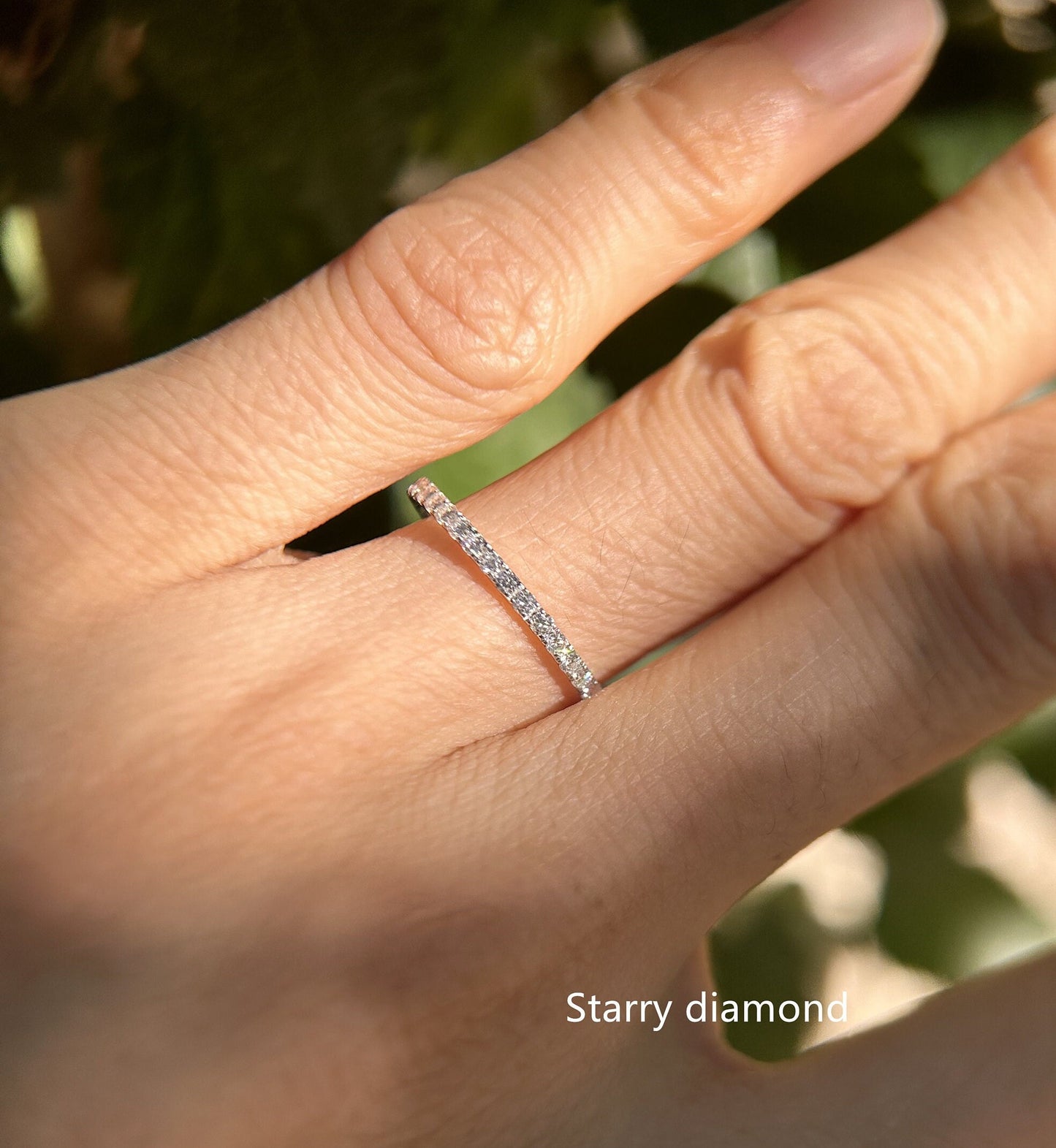 14K Solid Gold Full Eternity Ring with lab diamond| Stackable Wedding Band| Eternity diamond Ring| Lab diamond wedding ring
