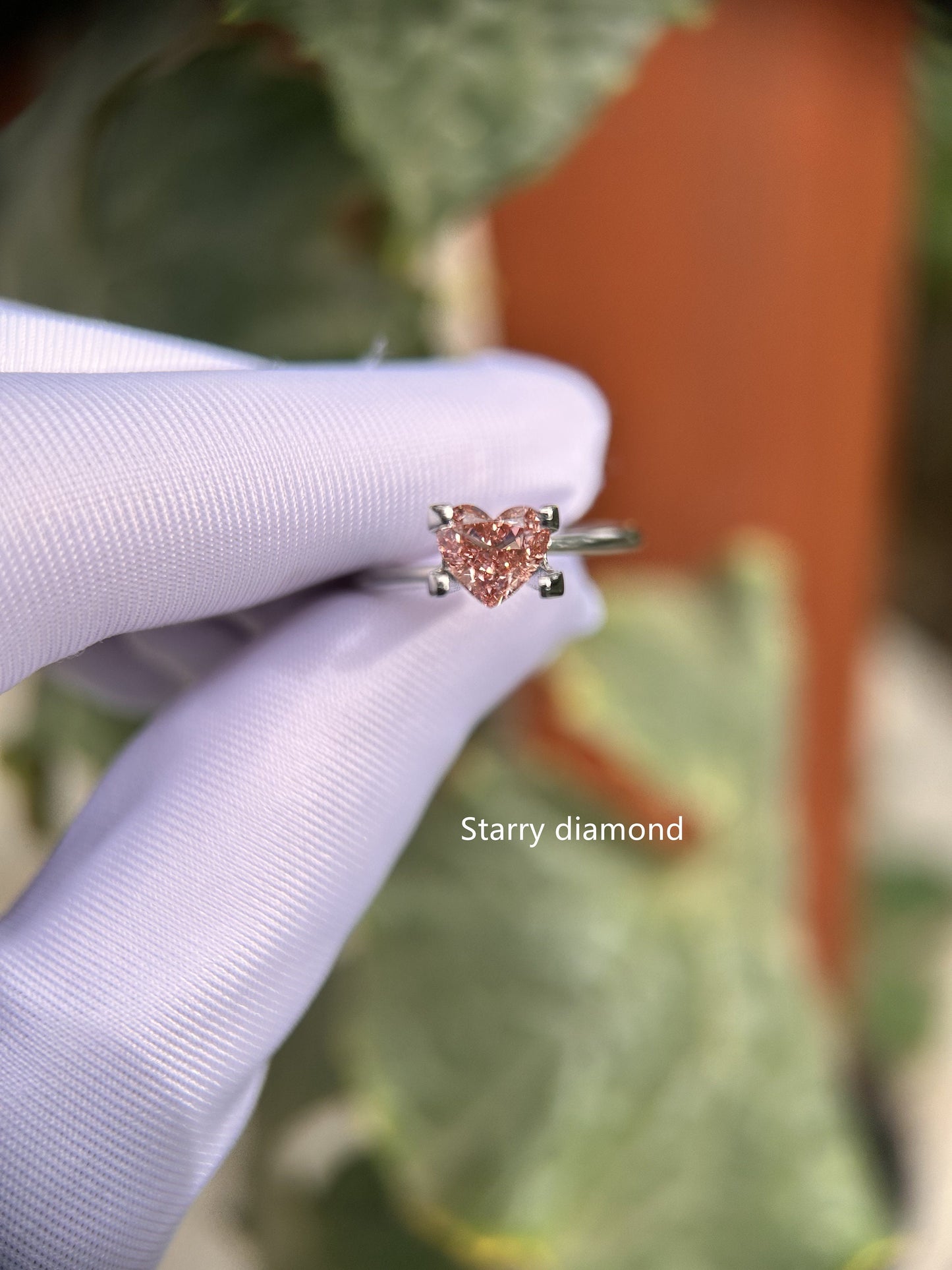 IGI certified 0.99ct Heart Cut Fancy Intense Brownish Pink Lab Diamond/Pink Diamond for Engagement Ring/Affordable Diamond/ April birthstone