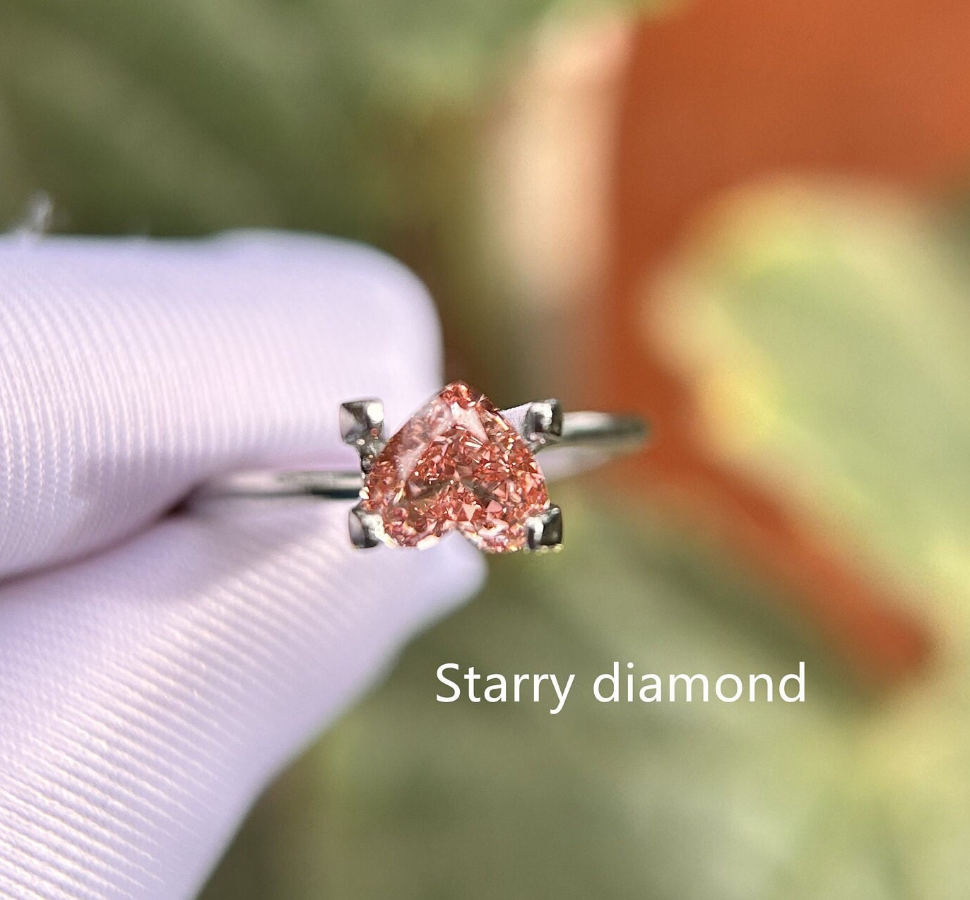 IGI certified 0.99ct Heart Cut Fancy Intense Brownish Pink Lab Diamond/Pink Diamond for Engagement Ring/Affordable Diamond/ April birthstone