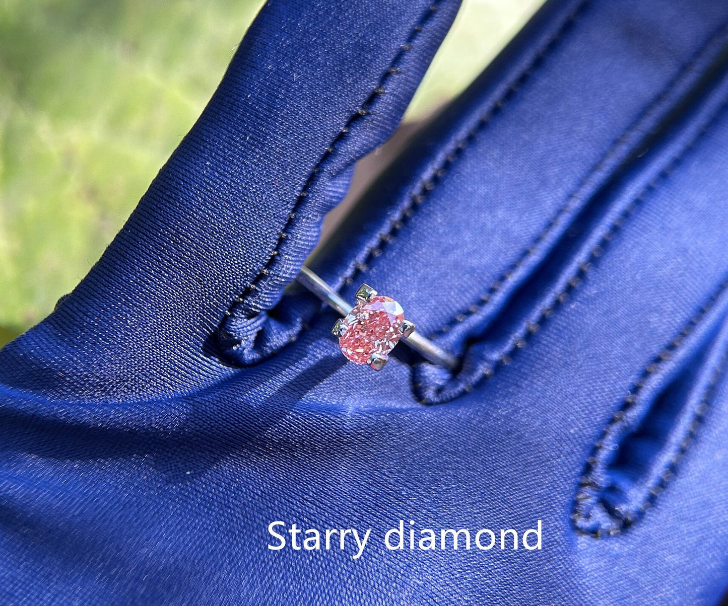 IGI certified 0.76ct Oval Cut Fancy Intense Brownish Pink Lab Grown Diamond/ Pink Diamond for Ring/ Affordable Pink Diamond/April birthstone