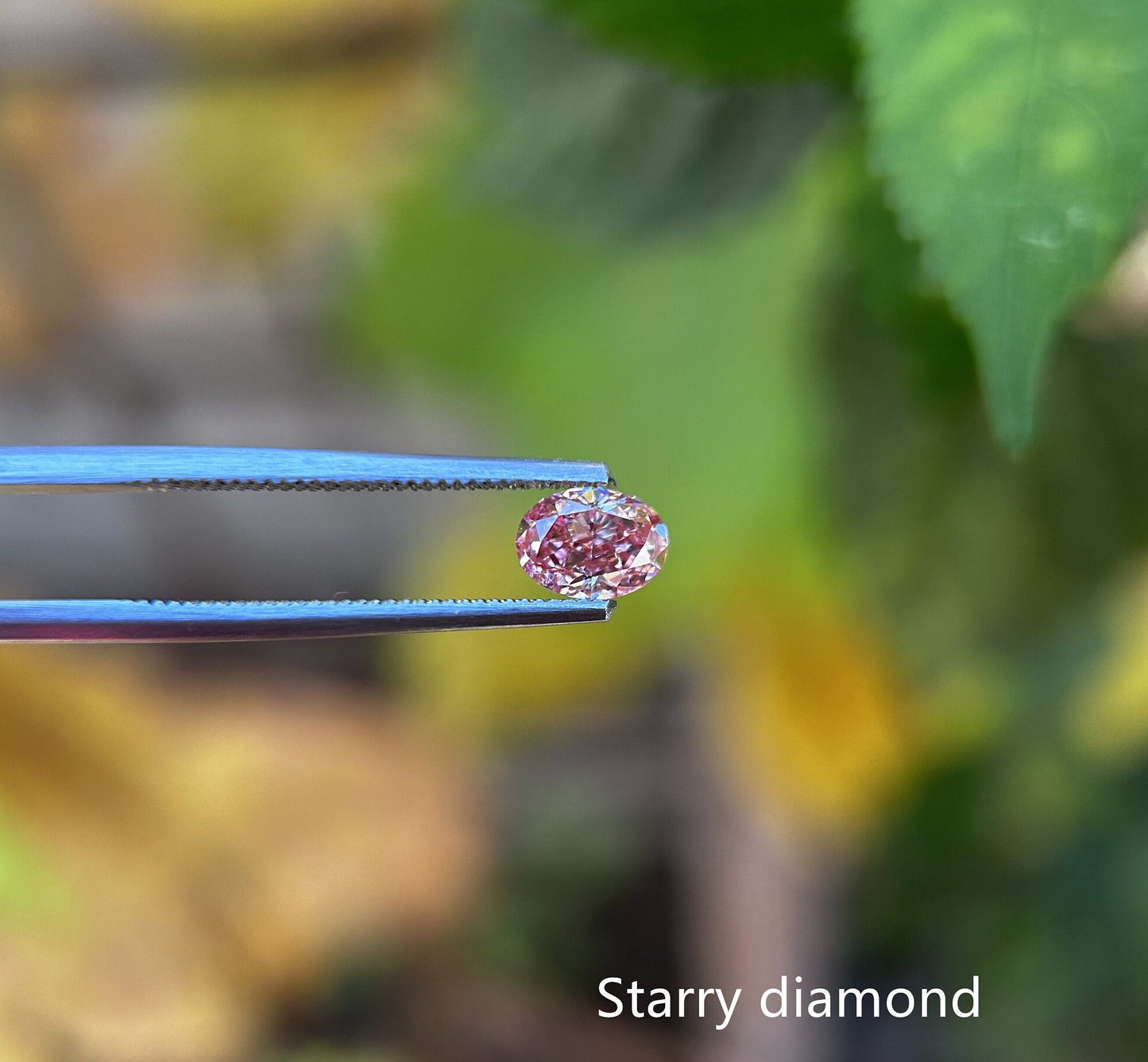 IGI certified 0.76ct Oval Cut Fancy Intense Brownish Pink Lab Grown Diamond/ Pink Diamond for Ring/ Affordable Pink Diamond/April birthstone
