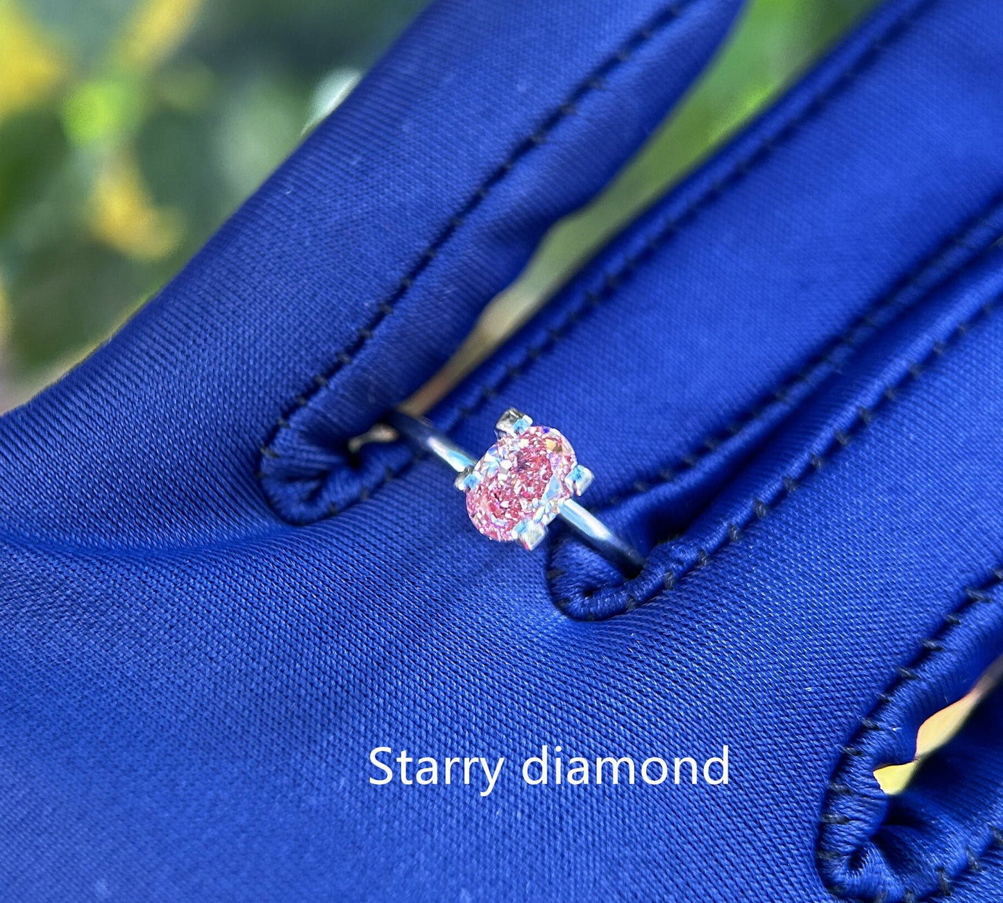 IGI certified 0.76ct Oval Cut Fancy Intense Brownish Pink Lab Grown Diamond/ Pink Diamond for Ring/ Affordable Pink Diamond/April birthstone