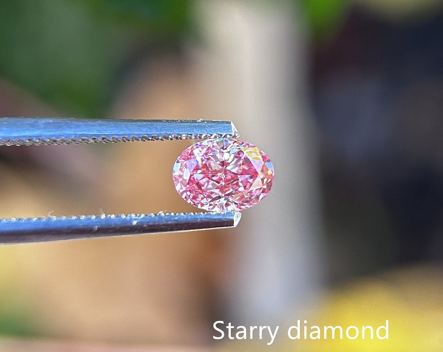IGI certified 0.76ct Oval Cut Fancy Intense Brownish Pink Lab Grown Diamond/ Pink Diamond for Ring/ Affordable Pink Diamond/April birthstone