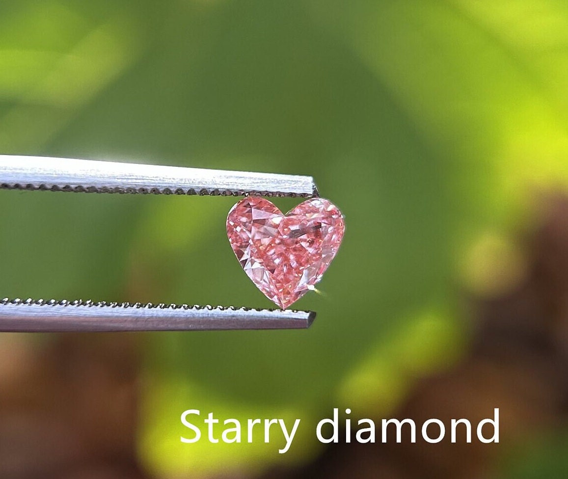 IGI certified 0.94ct Heart Cut Fancy Intense Brownish Pink Lab Diamond/Pink Diamond for Engagement Ring/Affordable Diamond/ April birthstone