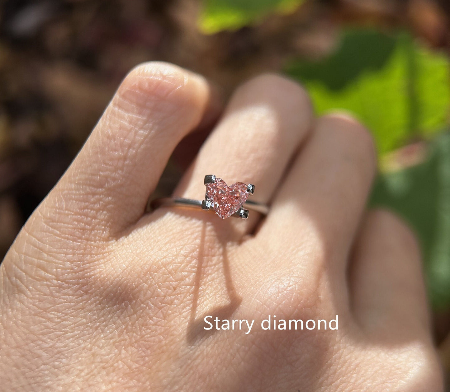 IGI certified 0.94ct Heart Cut Fancy Intense Brownish Pink Lab Diamond/Pink Diamond for Engagement Ring/Affordable Diamond/ April birthstone