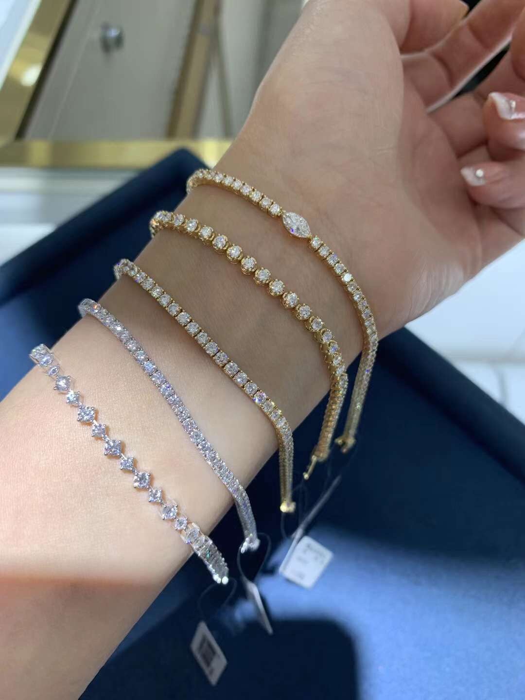 18k solid gold Lab Diamond tennis bracelet/Affordable Diamond Bracelet/ lab diamond bracelets