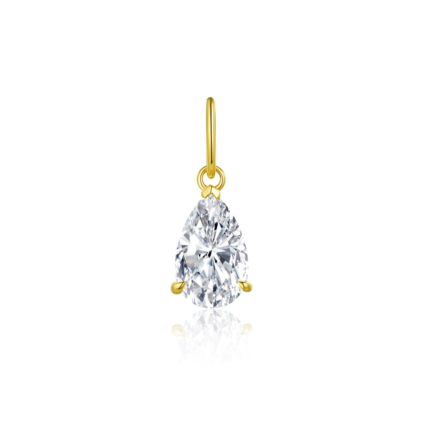 18K solid gold 0.5ct Lab Diamond Pendant/ Lab Grown Diamond Pendant /Affordable Diamond/ April birthstone