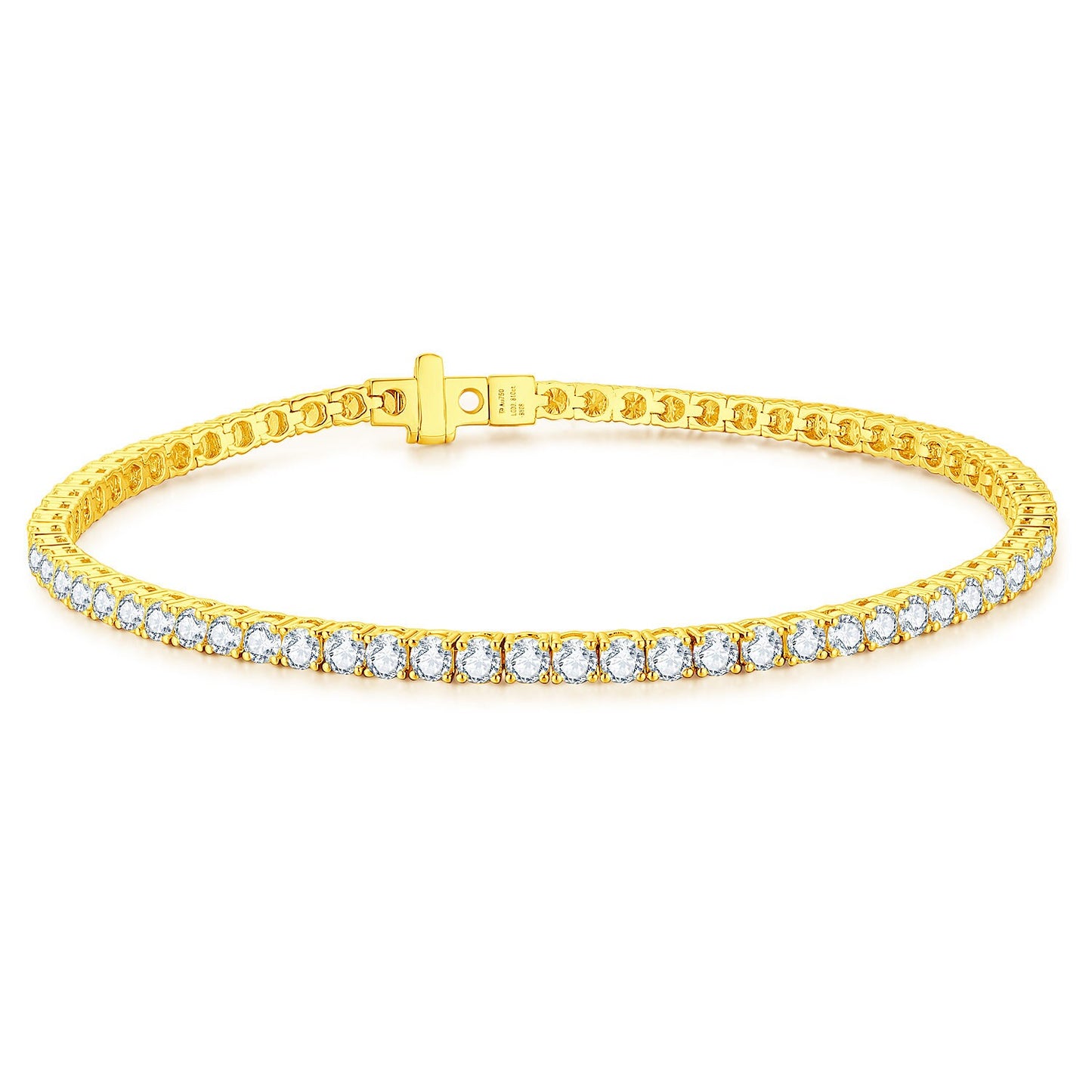 18k solid gold Lab Diamond tennis bracelet/Affordable Diamond Bracelet/ lab diamond bracelets