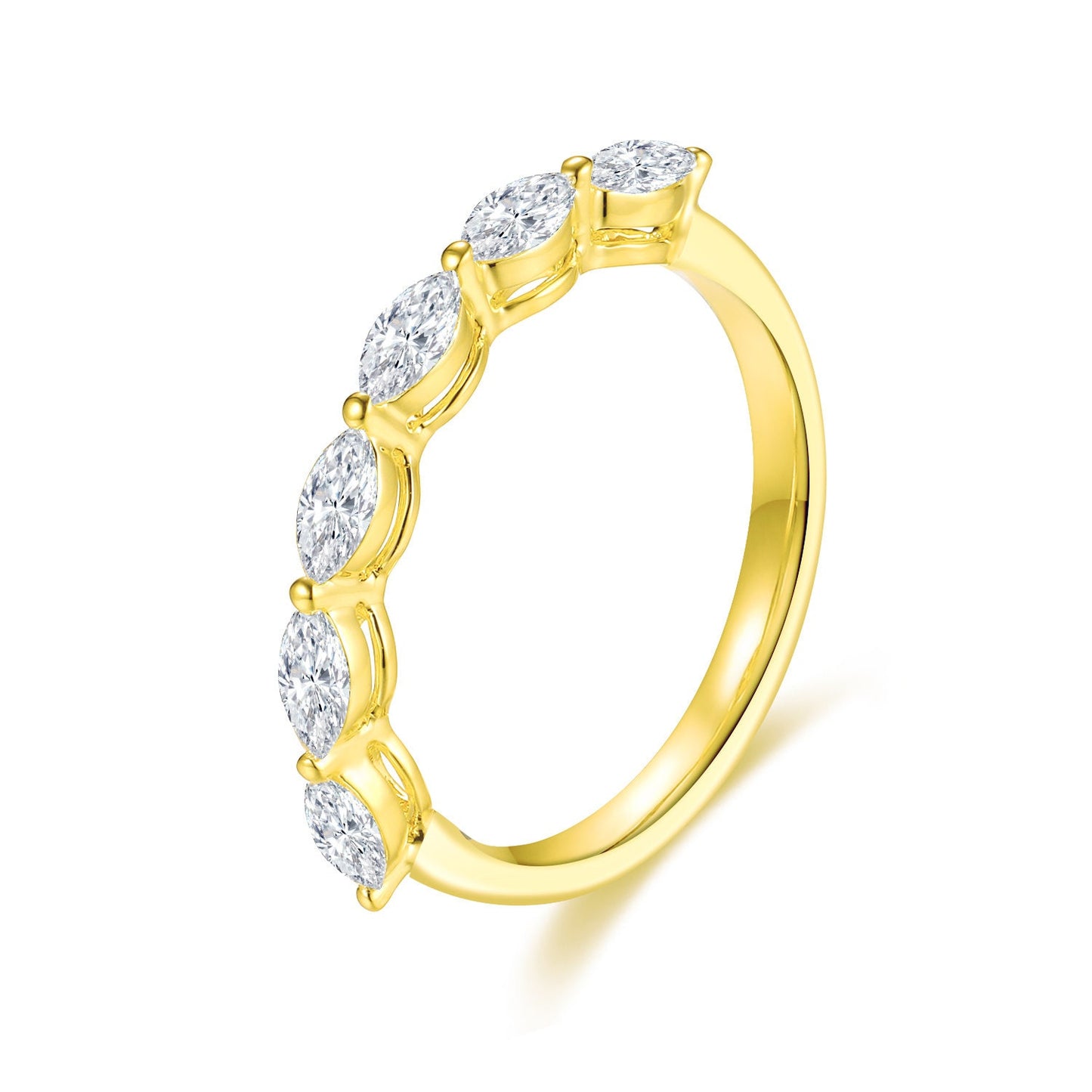 18k solid gold Lab Diamond wedding band/stackable diamond band/ lab diamond wedding ring