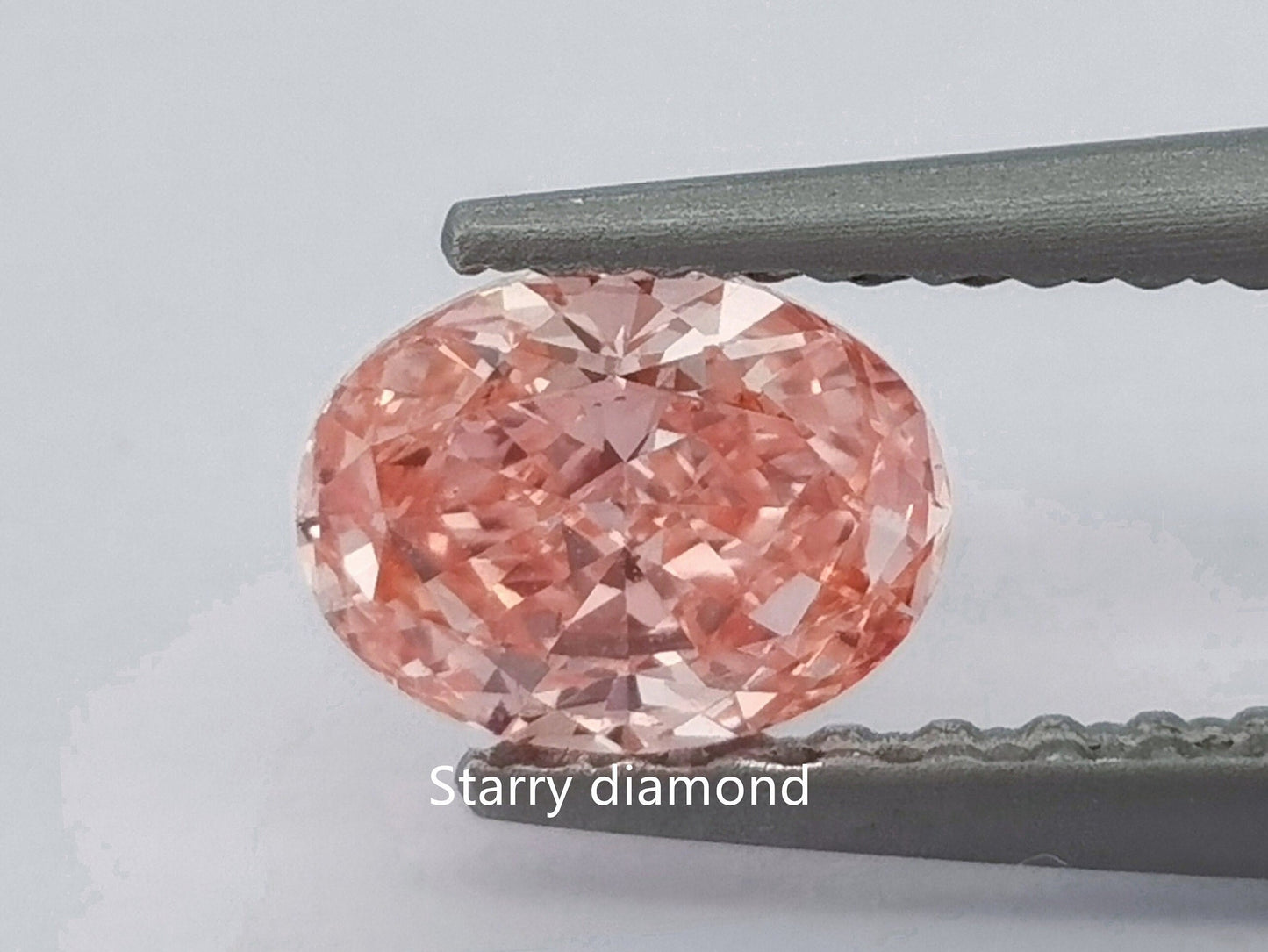 IGI certified 0.84ct Oval Cut Fancy Intense Pink Loose Diamond/ Lab Diamond for Engagement Ring/Affordable Color Diamond/ April birthstone